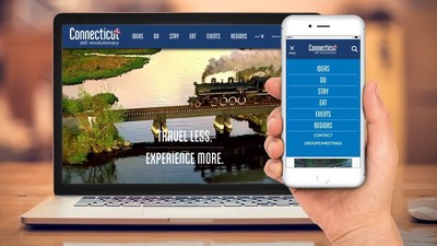 The all-new CTvisit.com homepage and menu.