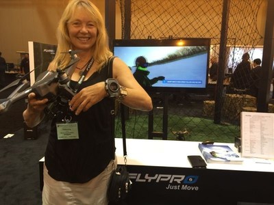 Drone hobbyists visit FLYPRO booth for a hands-on experience of the XEagle