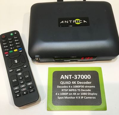New Quad Stream 4K / UHD Video Over IP Decoder Launched by Antrica