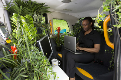 A Black Cab Gets a Green Office Makeover for National Plants at Work Week