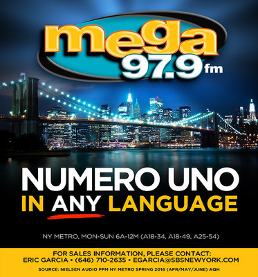 WSKQ-FM Mega 97.9FM Prevails As No.1 Hispanic Station In New York For Six Consecutive Months 