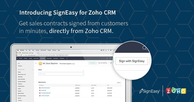 SignEasy Announces its Extension for Zoho CRM to Simplify Contract Signing