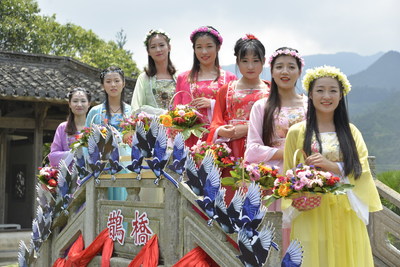 The beautiful Chinese countryside village of Huangling hosted the Qixi Festival on August 7 with traditional folk activities and performances to celebrate the Chinese Valentine's Day.