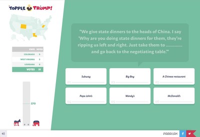Digital Agency Parallax Raises US Presidential Campaign Awareness With "Topple Trump" Game Launch