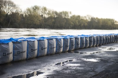 UK Environment Agency Stockpile the New HESCO Flood Barrier