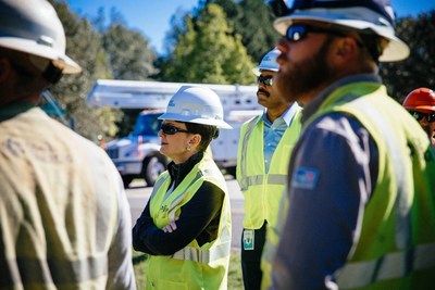Duke Energy President and CEO Lynn Good spent Monday in the Raleigh area talking to  line crews about the challenges they face restoring service to customers.