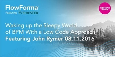 FlowForma Announces Low Code BPM Webinar Featuring John Rymer, Forrester
