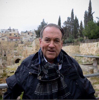 Mike Huckabee visiting the Old City of Jerusalem