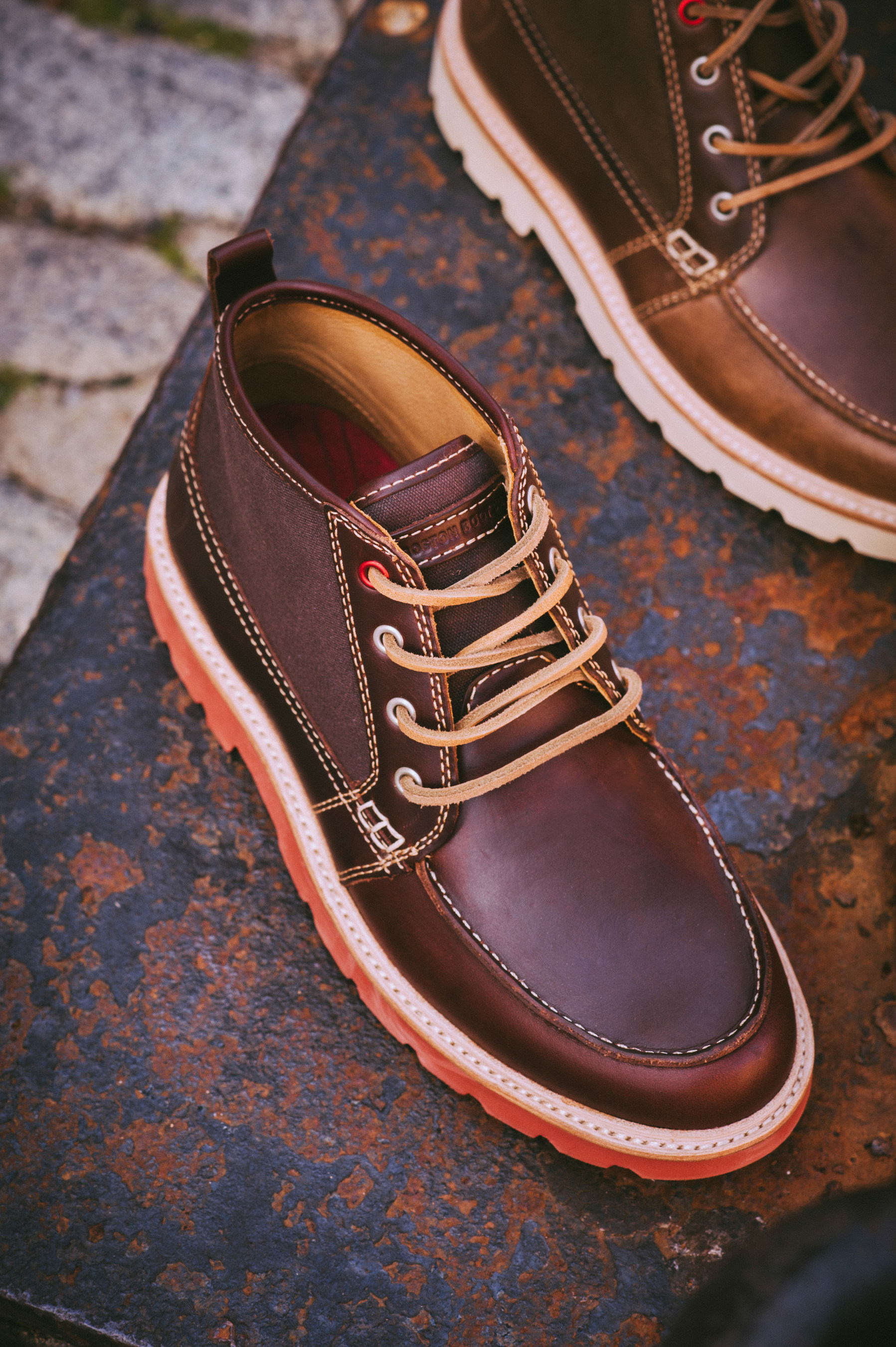 ShoeBuy expands into footwear manufacturing business with Micro Shoery Boston Boot Company. From the Boston Boot Co.'s Cambridge collection, this Chukka will take you from day hike to dive bar; this ruggedly handsome boot takes a beating, so your feet won't have to. Waterproof Horween Chromexcel leather, heavily waxed 10 oz. canvas panels, a natural leather welt and authentic rawhide laces keep you warm, dry and looking good, despite the weather's best efforts. Available at ShoeBuy.com.