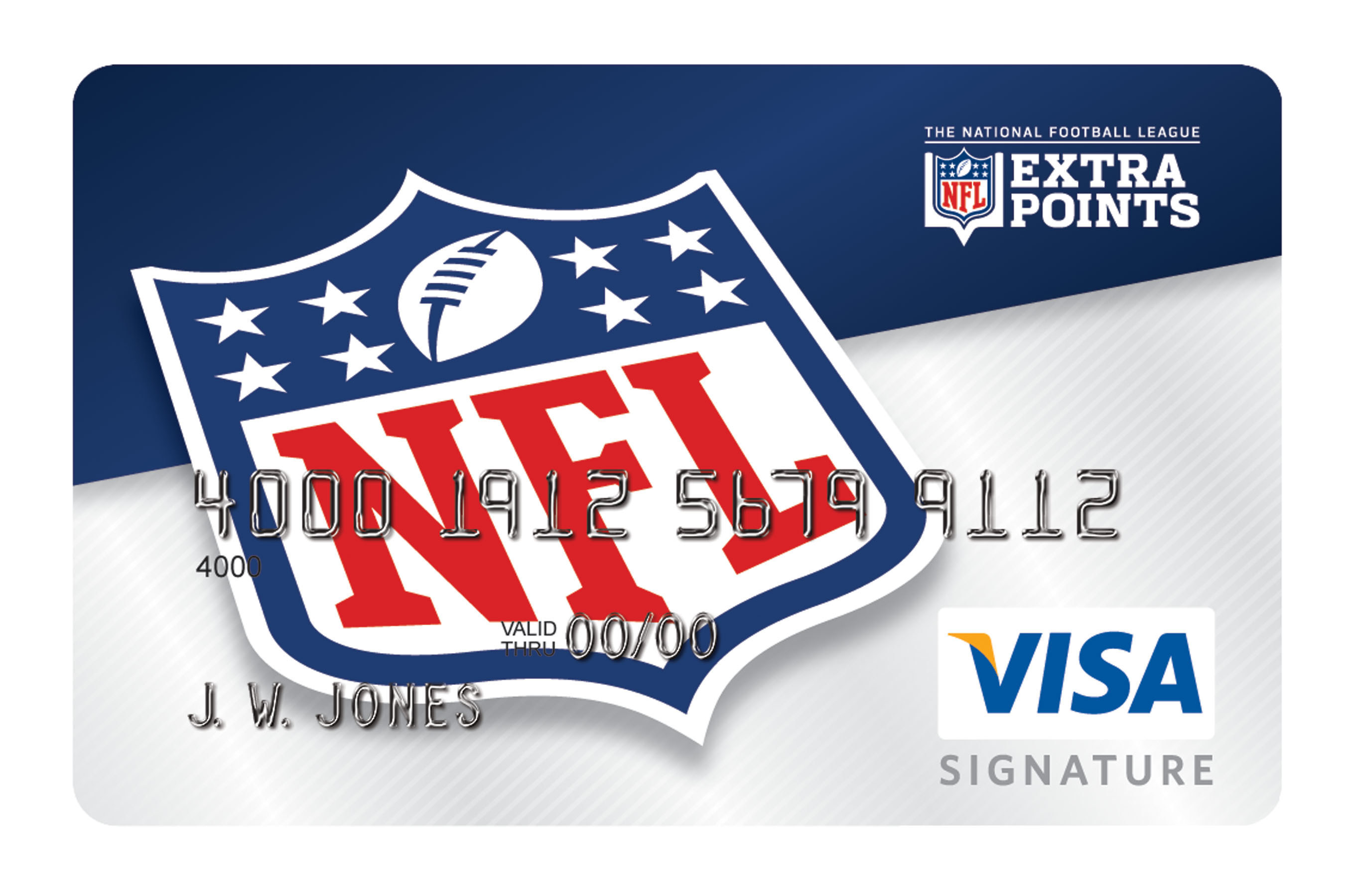 The NFL Extra Points credit card, issued by Barclaycard, offers a card design for every team and enables fans to earn points for every dollar spent.