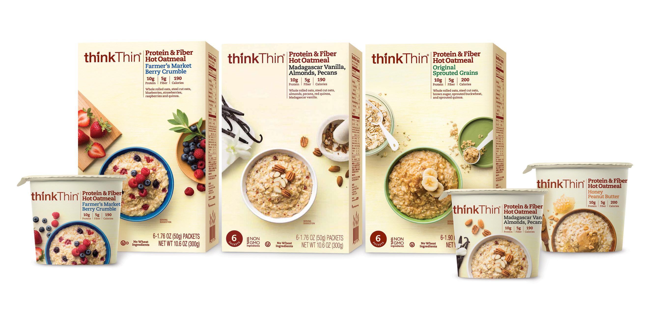 thinkThin Expands into New Category,  Launching Protein & Fiber Hot Oatmeal