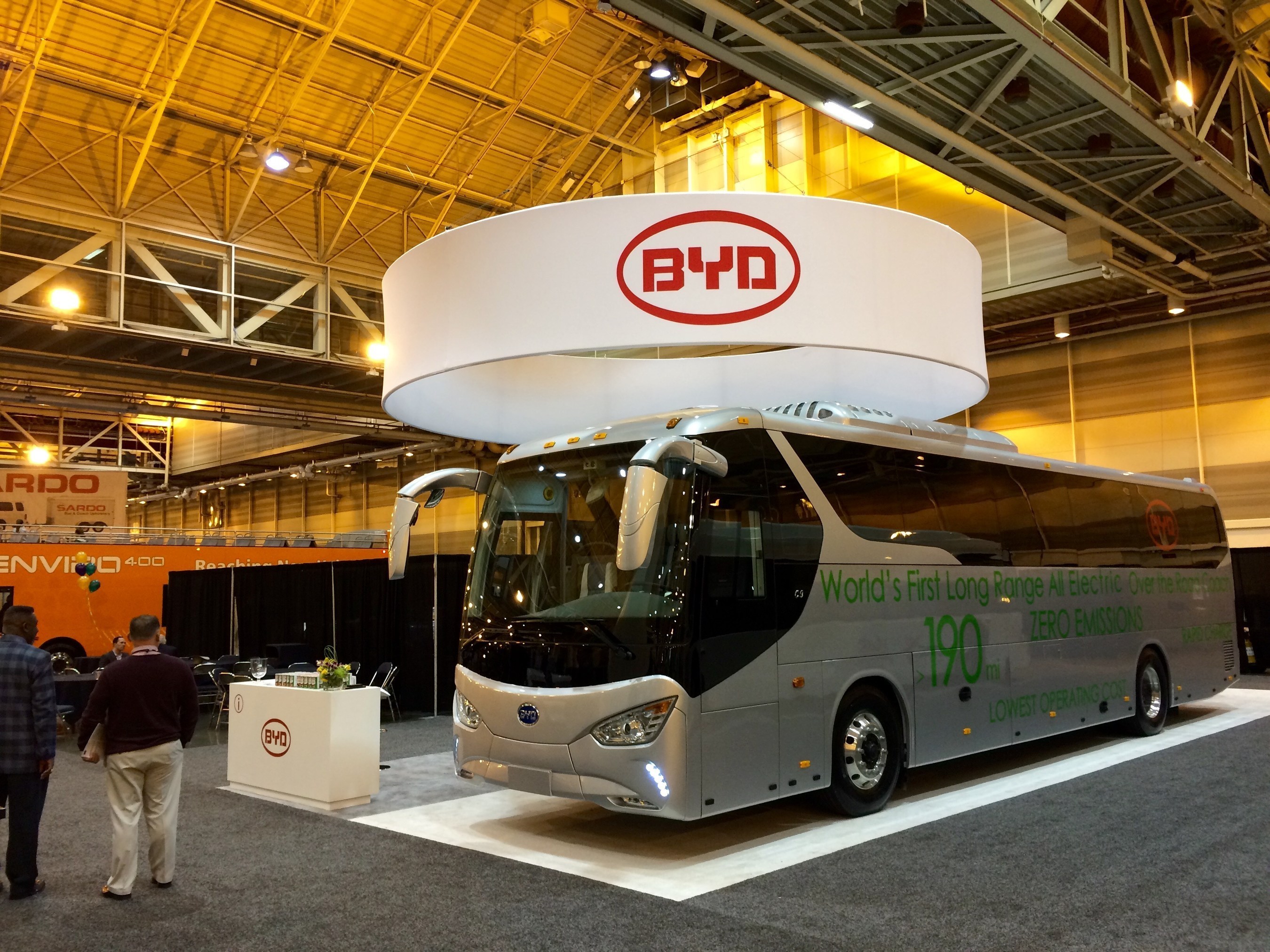 Pictured Above: The BYD C9 unveiled at the 2015 United Motor Coach Association Expo