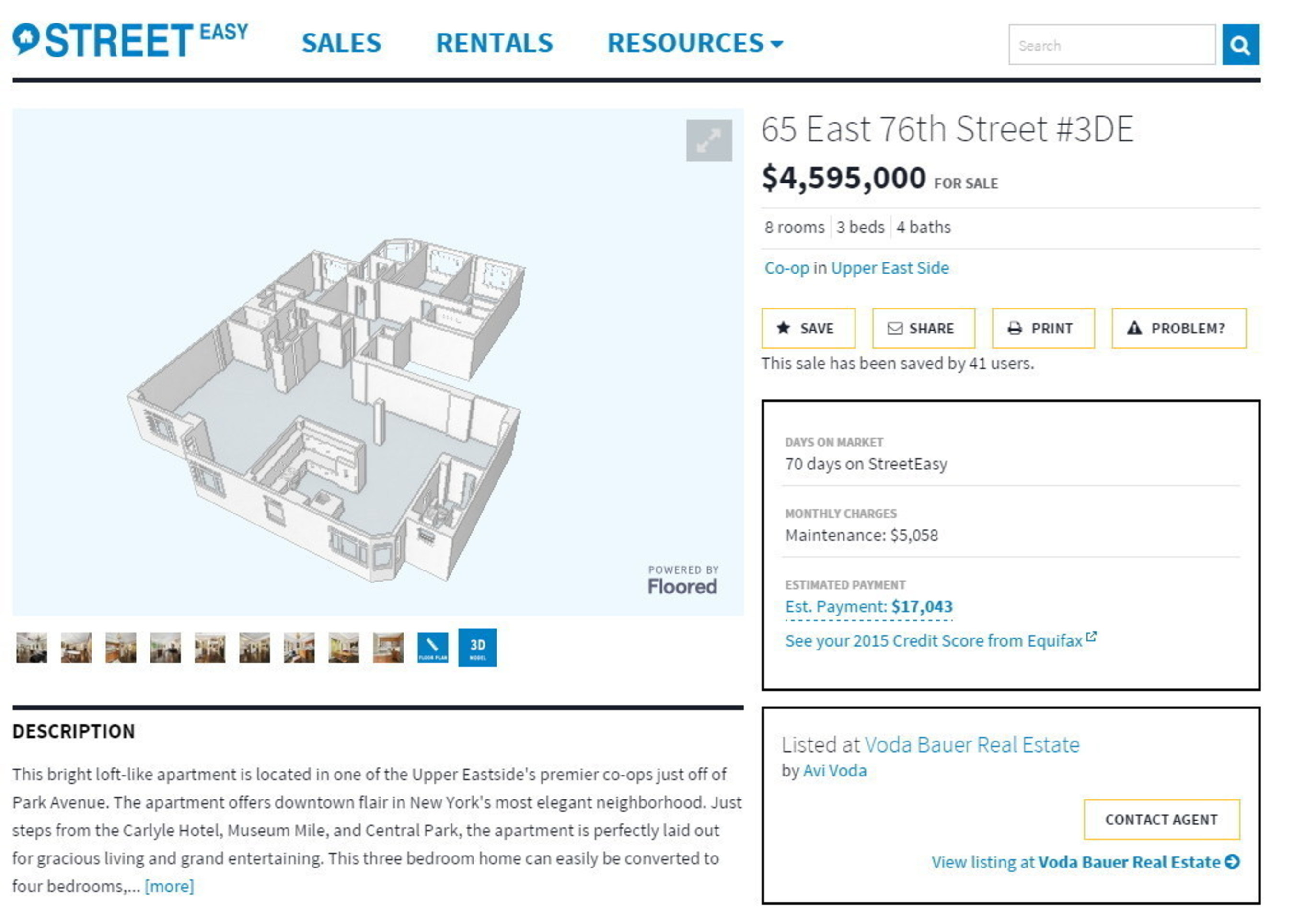 StreetEasy launches new 3-D floor plans for select for-sale listings in New York City.