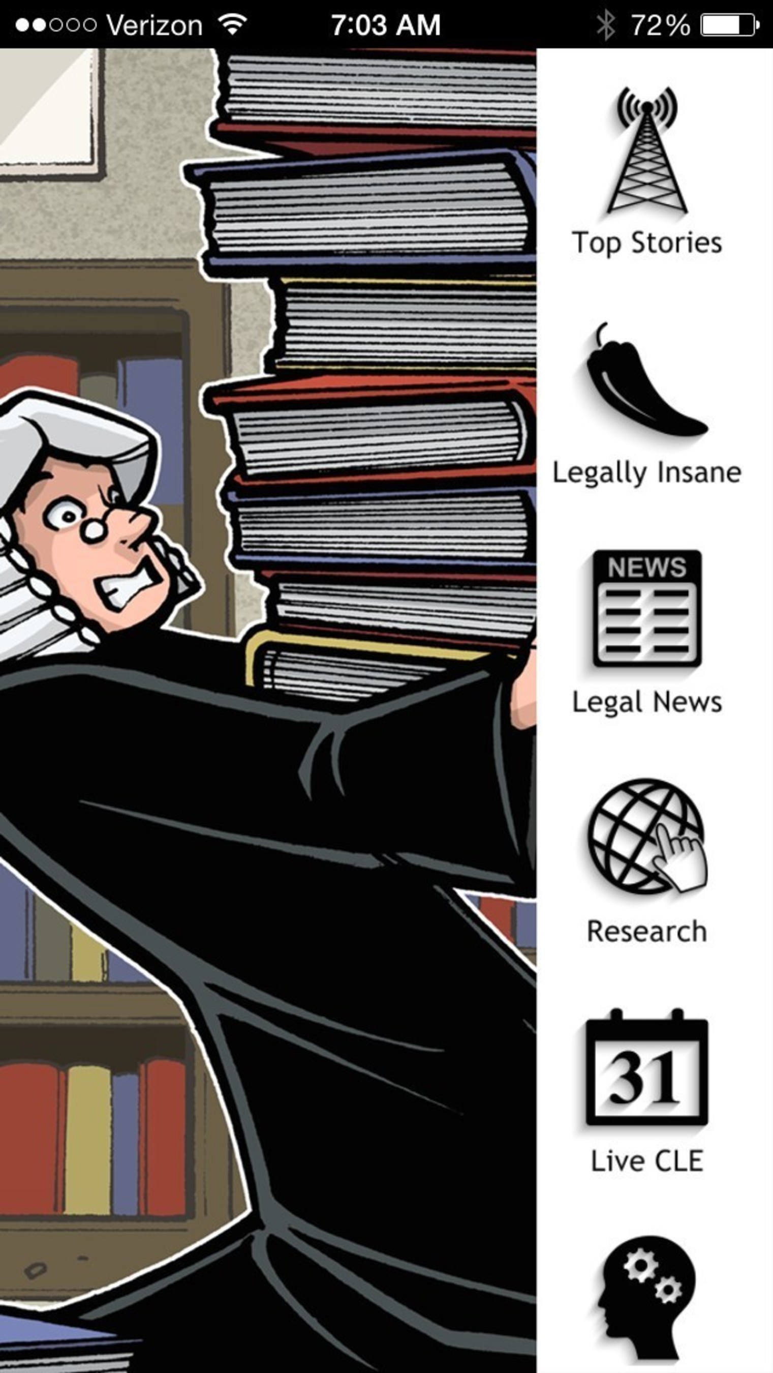 Legal Newsance - iPhone and Android home screen