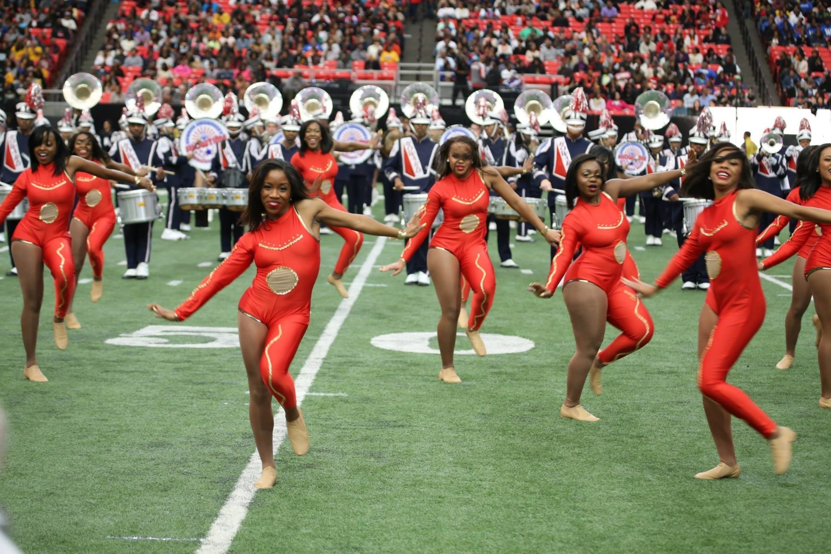 The Howard University "Showtime" Marching Band showcase their electrifying musical talent at the 13th annual Honda Battle of the Bands Invitational Showcase on Jan. 24, 2015