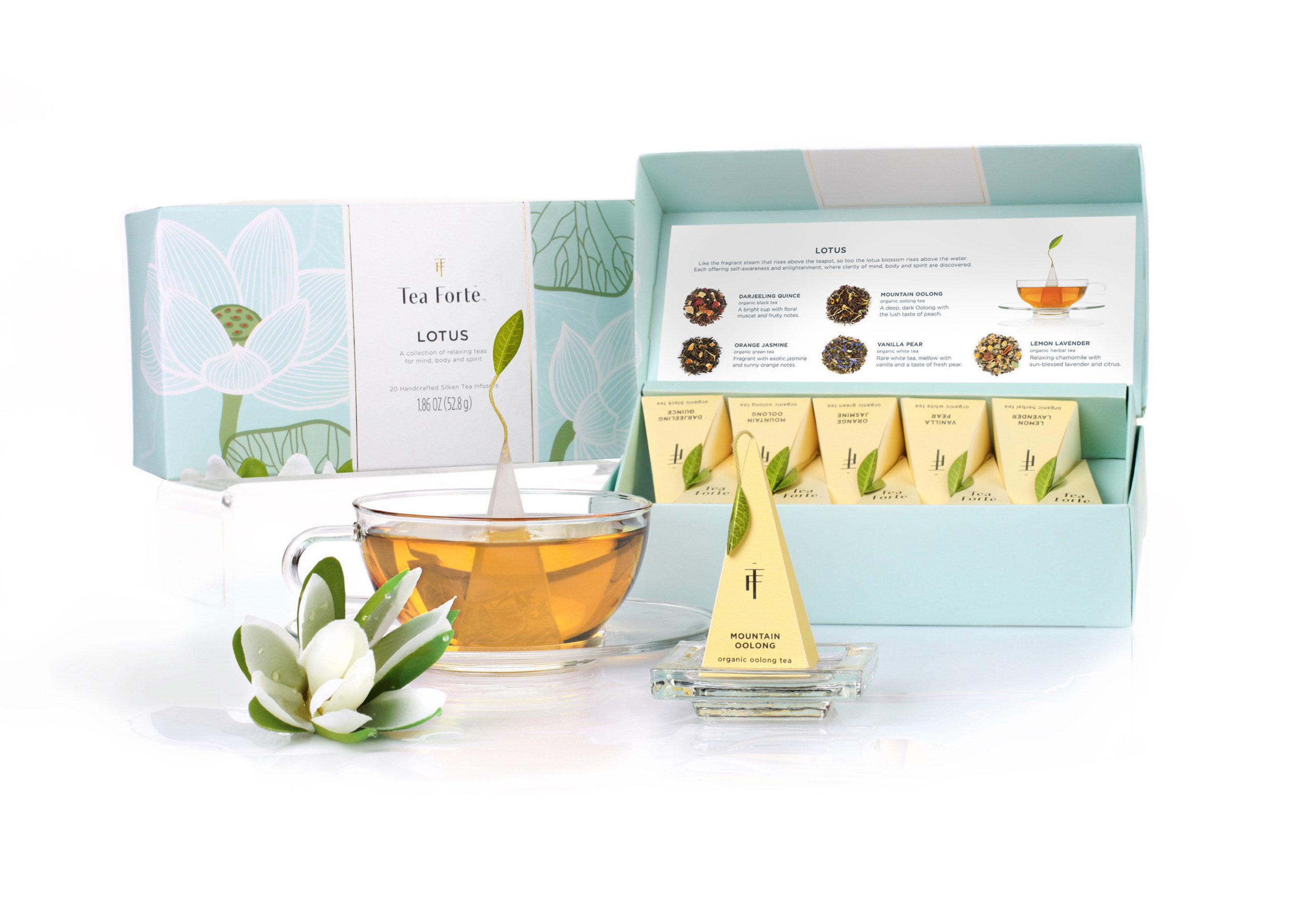 Introducing Tea Forte's  LOTUS - a curated collection of teas for mind, body & spirit.