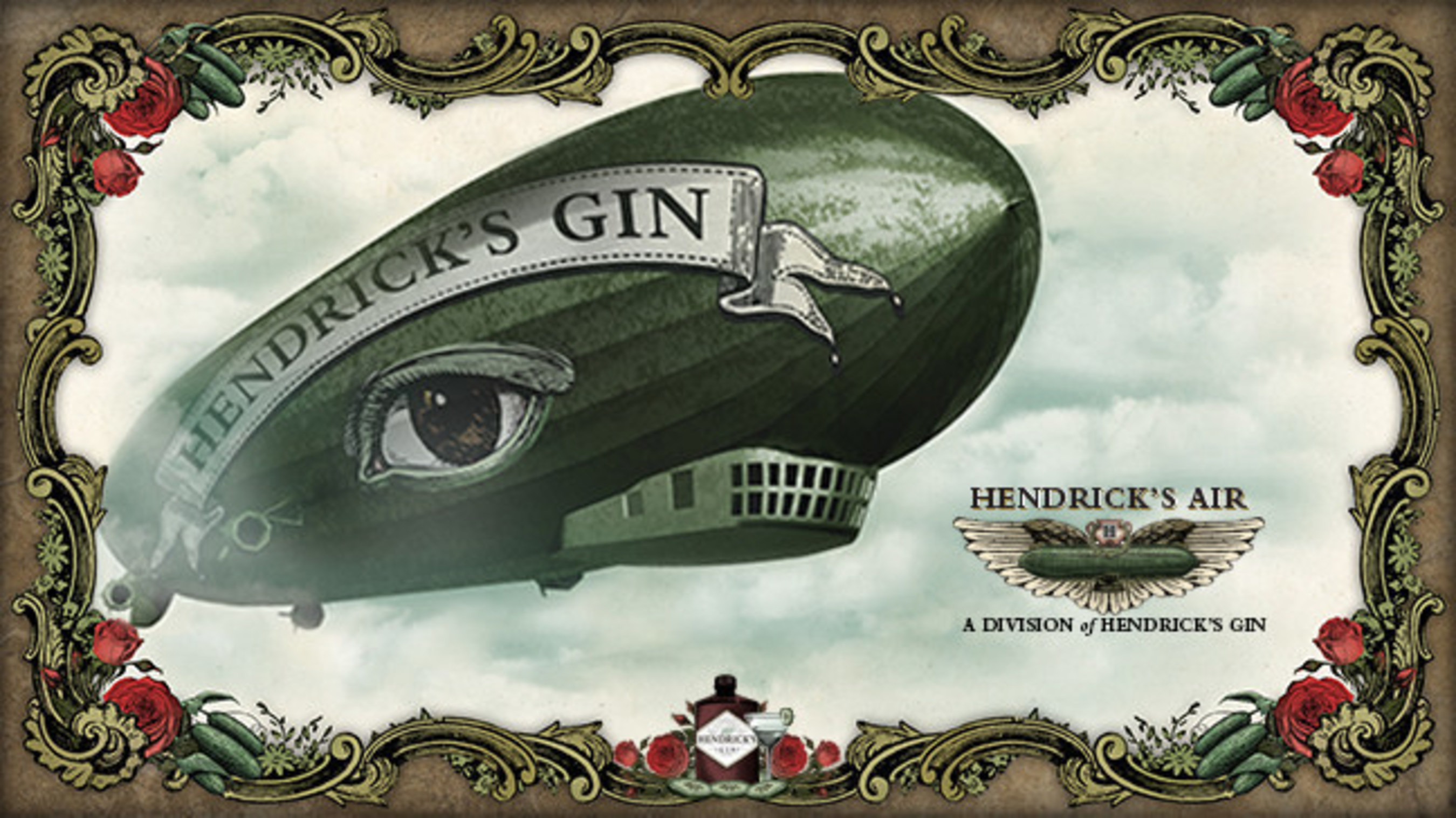 A photo rendering of Hendrick's Gin's Flying Cucumber.