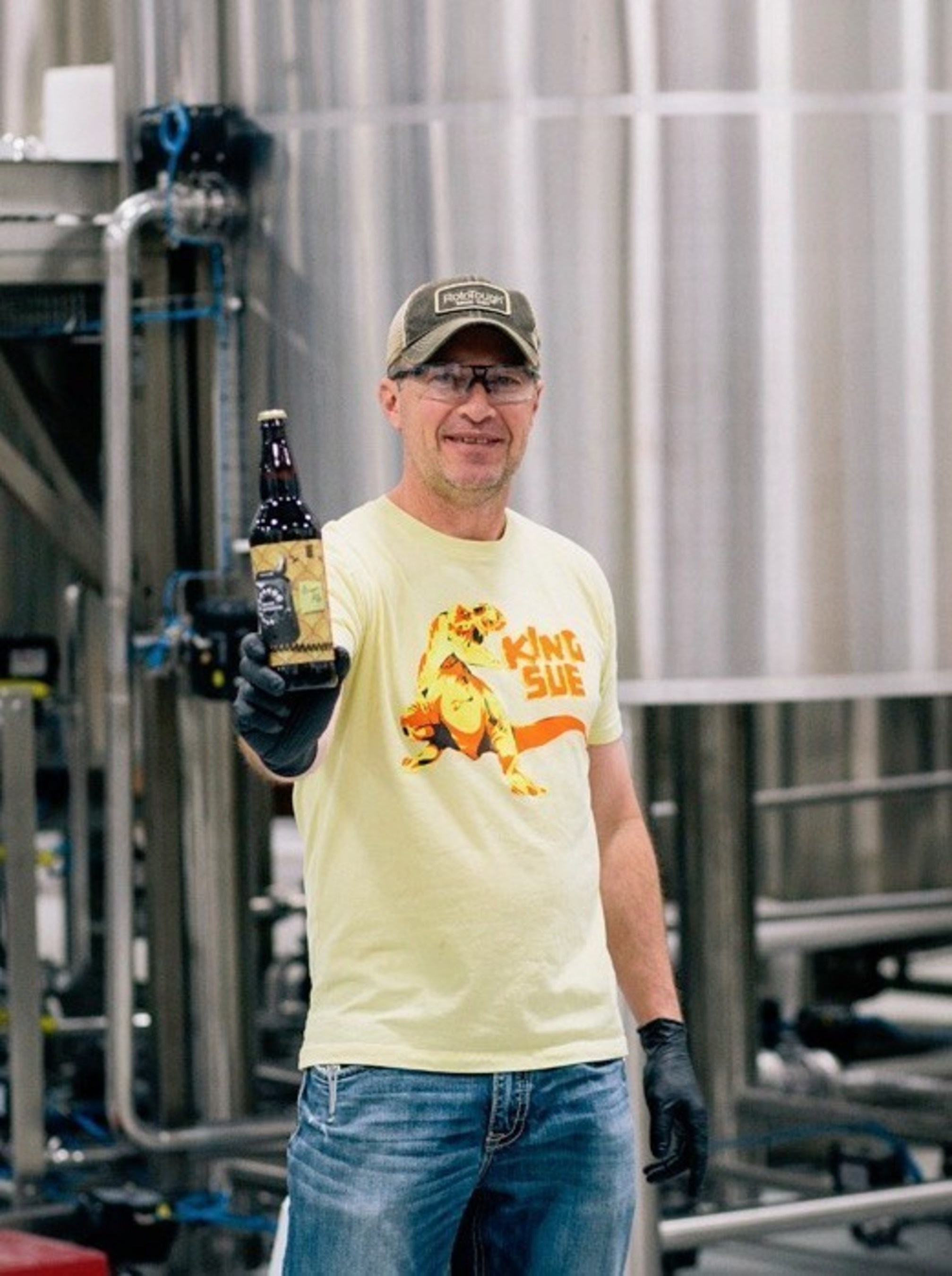Clark Lewey, co-founder of Toppling Goliath Brewing, at the brewery in Decorah, Iowa.