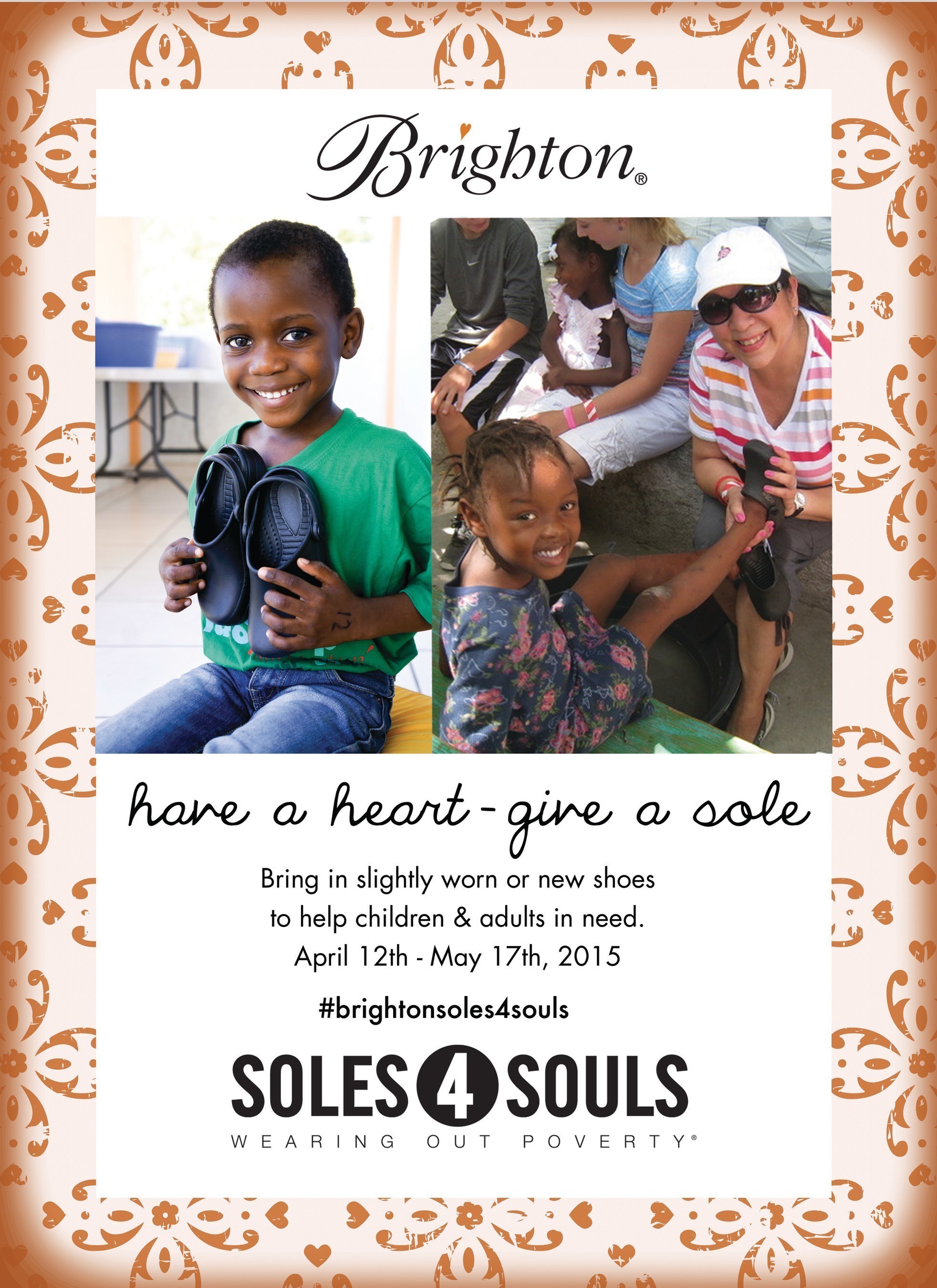 Help Brighton Collectibles Collect 100,000 pairs of shoes to fight global poverty