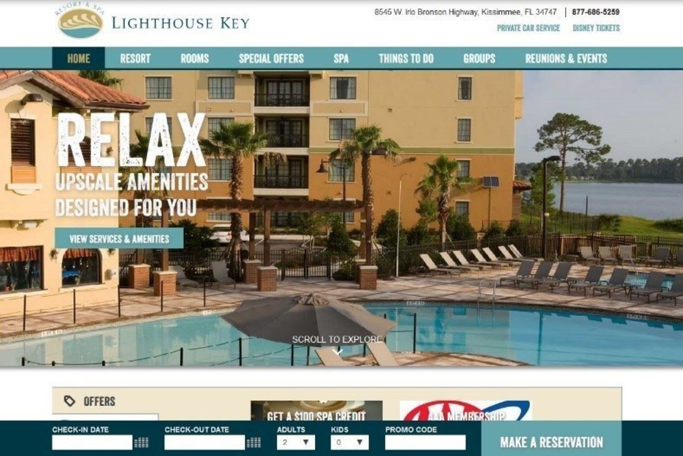 Booking a Florida vacation is easier than ever with Lighthouse Key Resort's new website. The Kissimmee resort near Walt Disney World just debuted the site, which features a sleek, responsive design and streamlined navigation. For information, visit www.LighthouseKeyResort.com or call 1-844-258-2501.