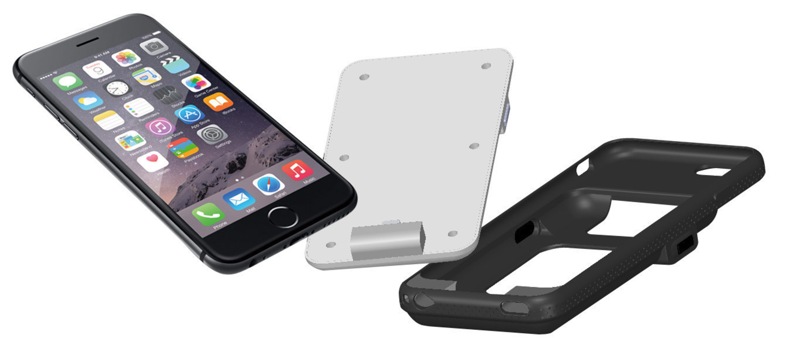 NEW AsReader BARCODE SCANNERS & RFID READERS/WRITERS utilize separation of the reader-module-dock and case for use with the iPhone 6 & 6 Plus. This adds to AsReader's lineup of 1D/2D Barcode Scanner and RFID Reader/Writer docks for iPhone 5, 5S, and iPod touch 5th Generation, which began selling in Japan in June of 2014.