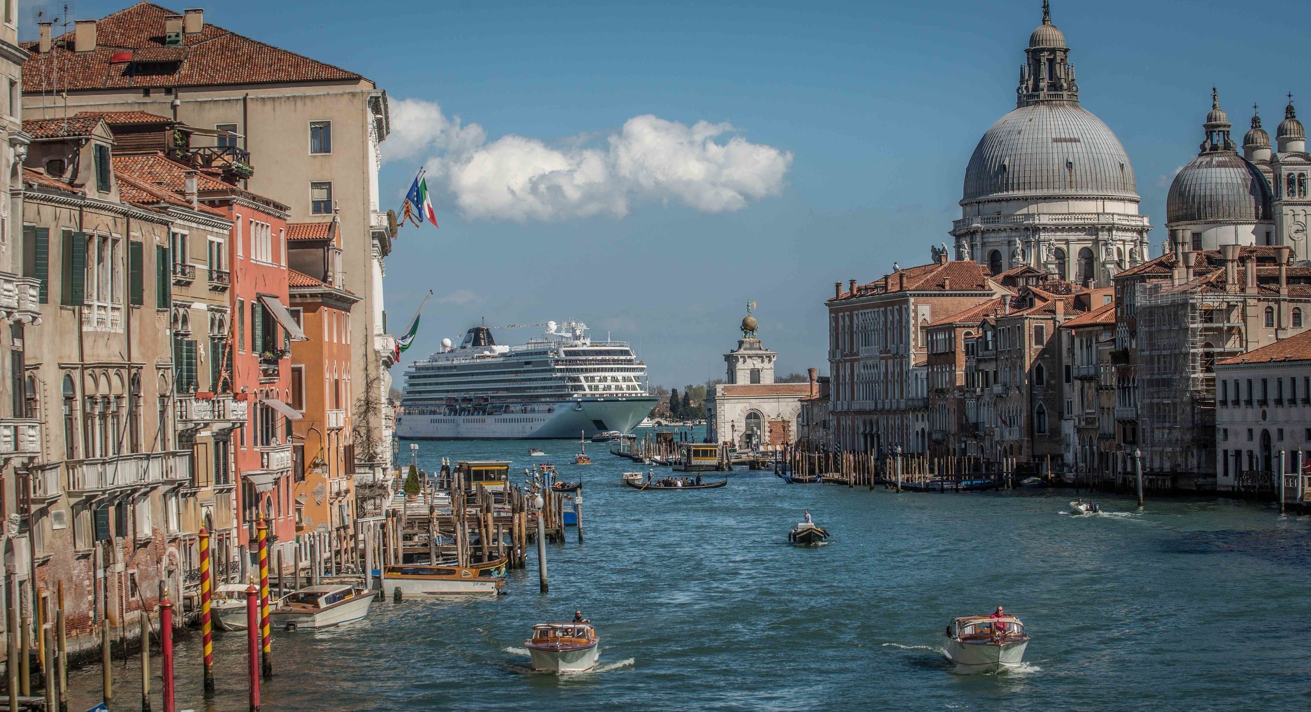 The first new ship from Viking Ocean Cruises, Viking Star, seen on her maiden voyage in Venice, Italy. From Venice, Viking Star will make her way to be officially christened in Bergen, Norway during a citywide celebration on May 17 - Norwegian Constitution Day. Developed from the ground up to return the focus of cruising to the destination, Viking Ocean Cruises also has two additional sister ships on order - Viking Sky and Viking Sea - which will sail itineraries in Scandinavia and the Baltic; and the Western and Eastern Mediterranean.