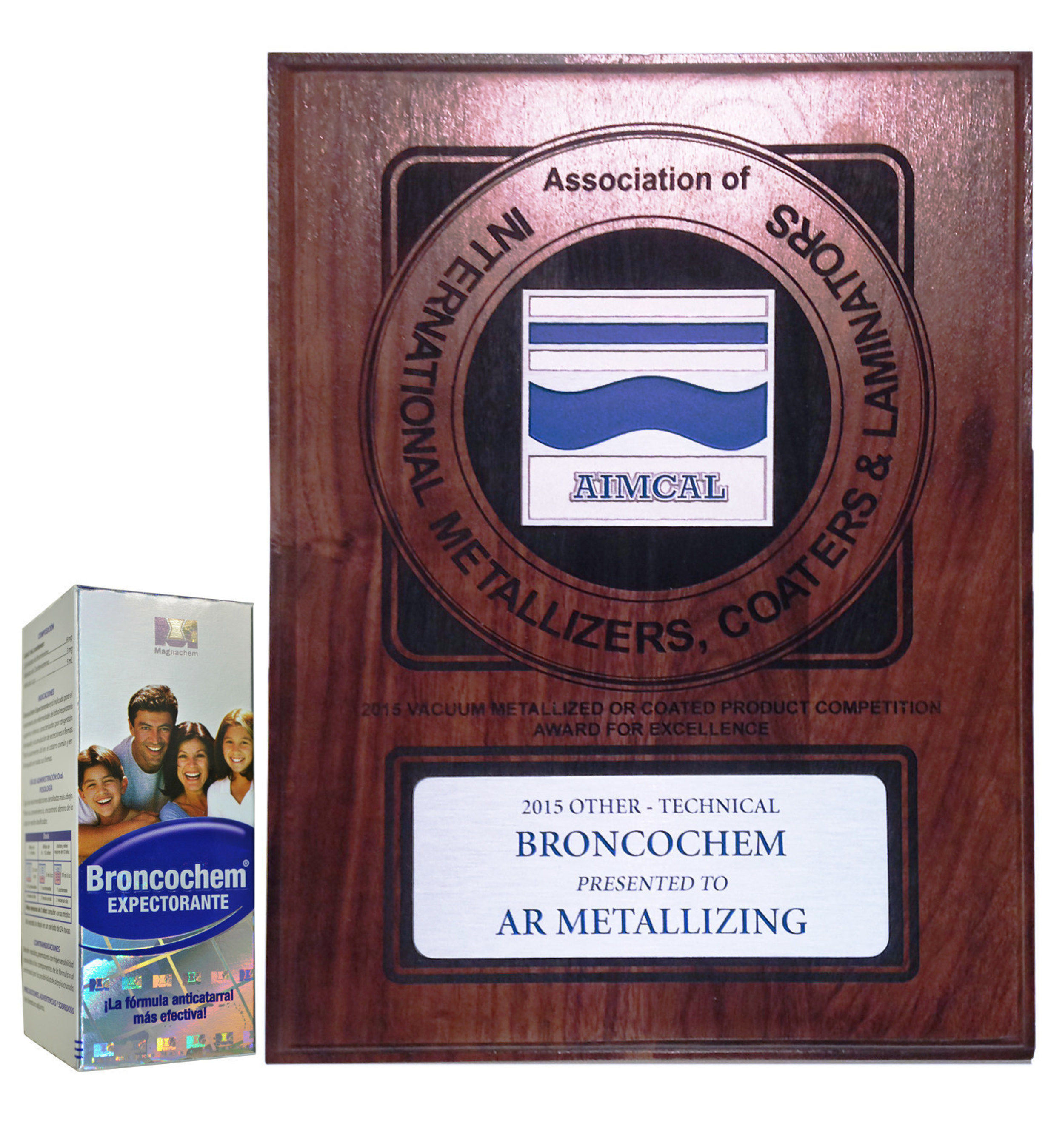 2015 AIMCAL Award Winner - Bronochem presented to AR Metallizing