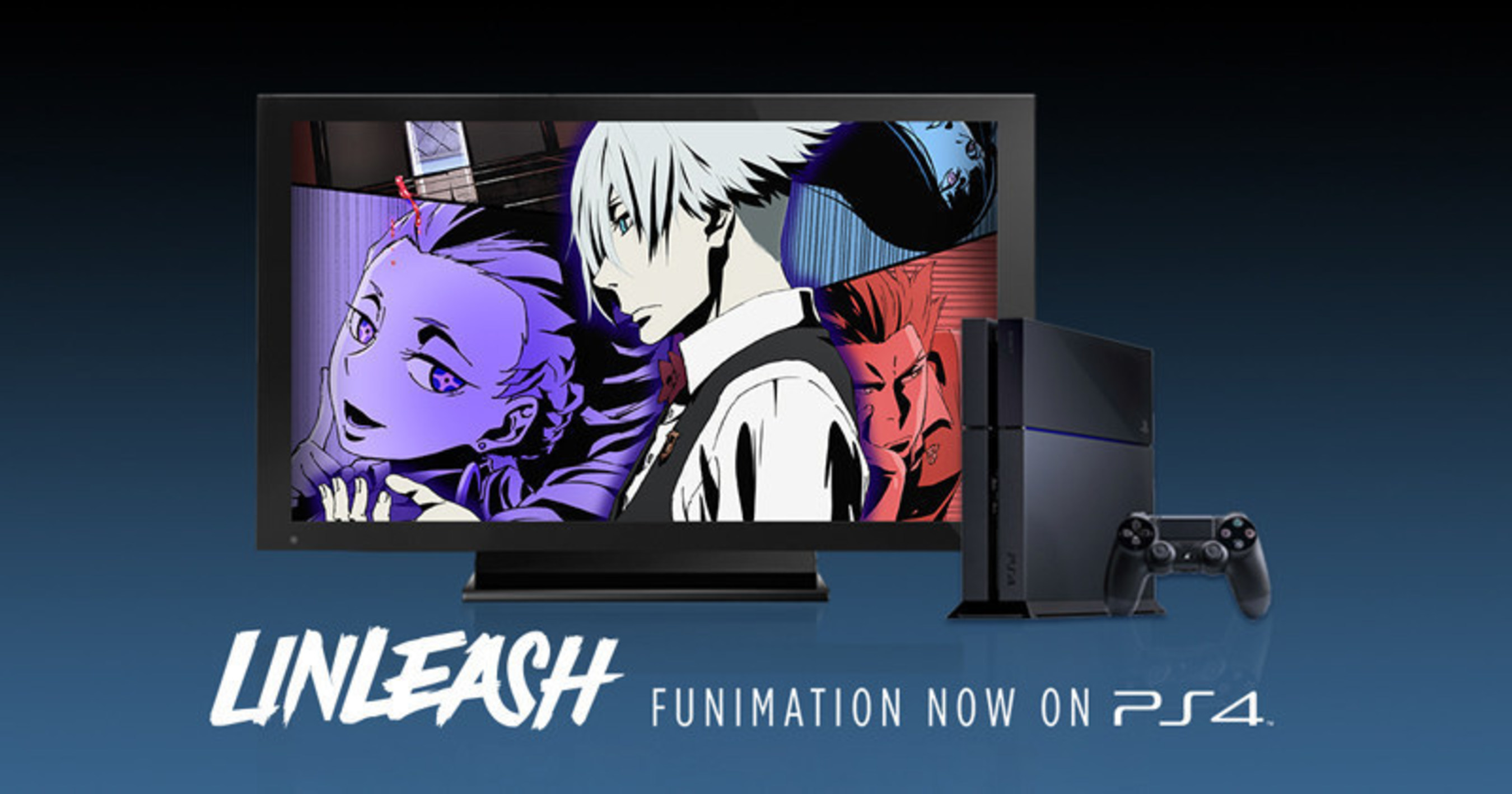 FUNimation PS4 App Launch Promotional Banner.
