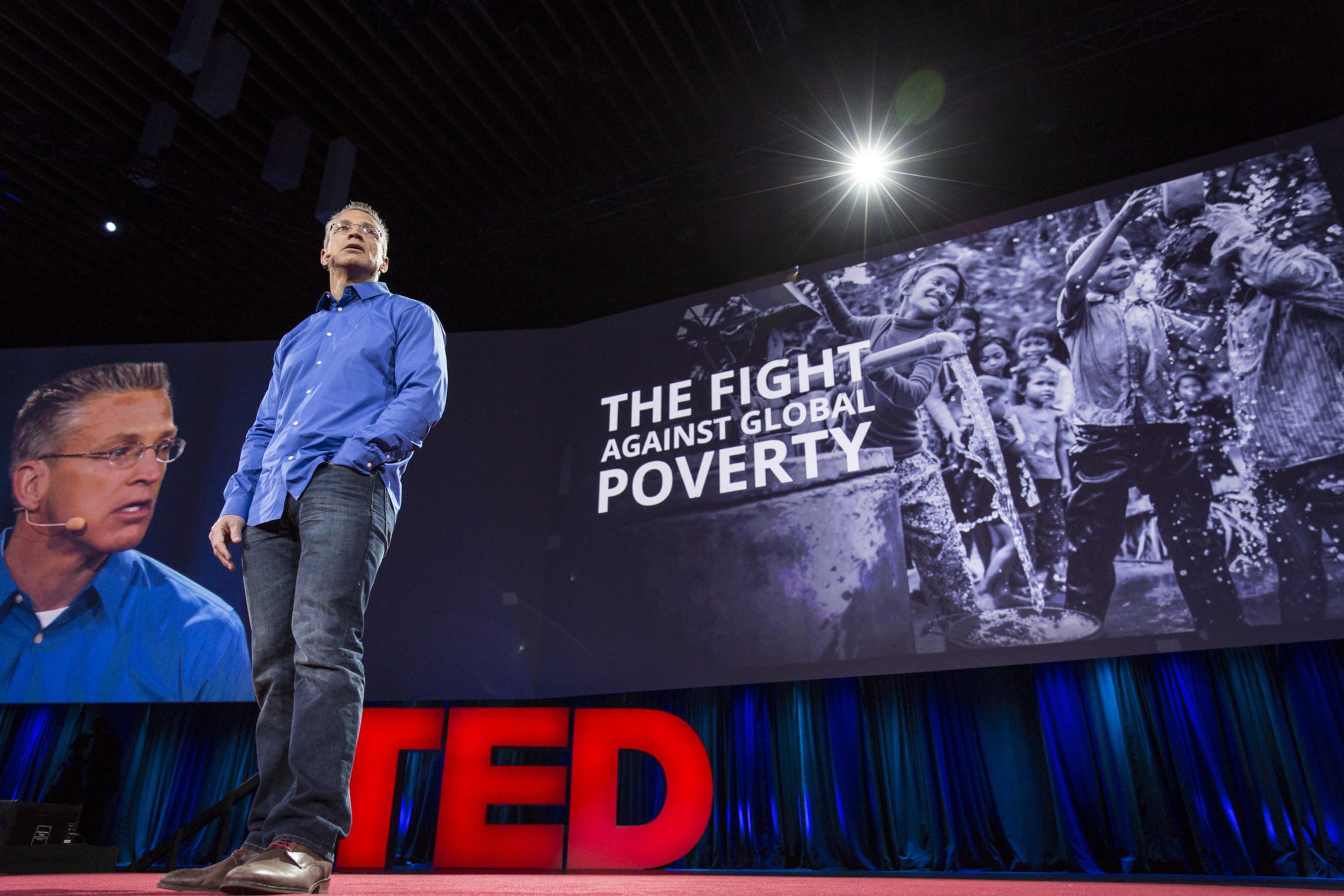 Gary Haugen delivers talk to TED2015. Photo: Bret Hartman/TED