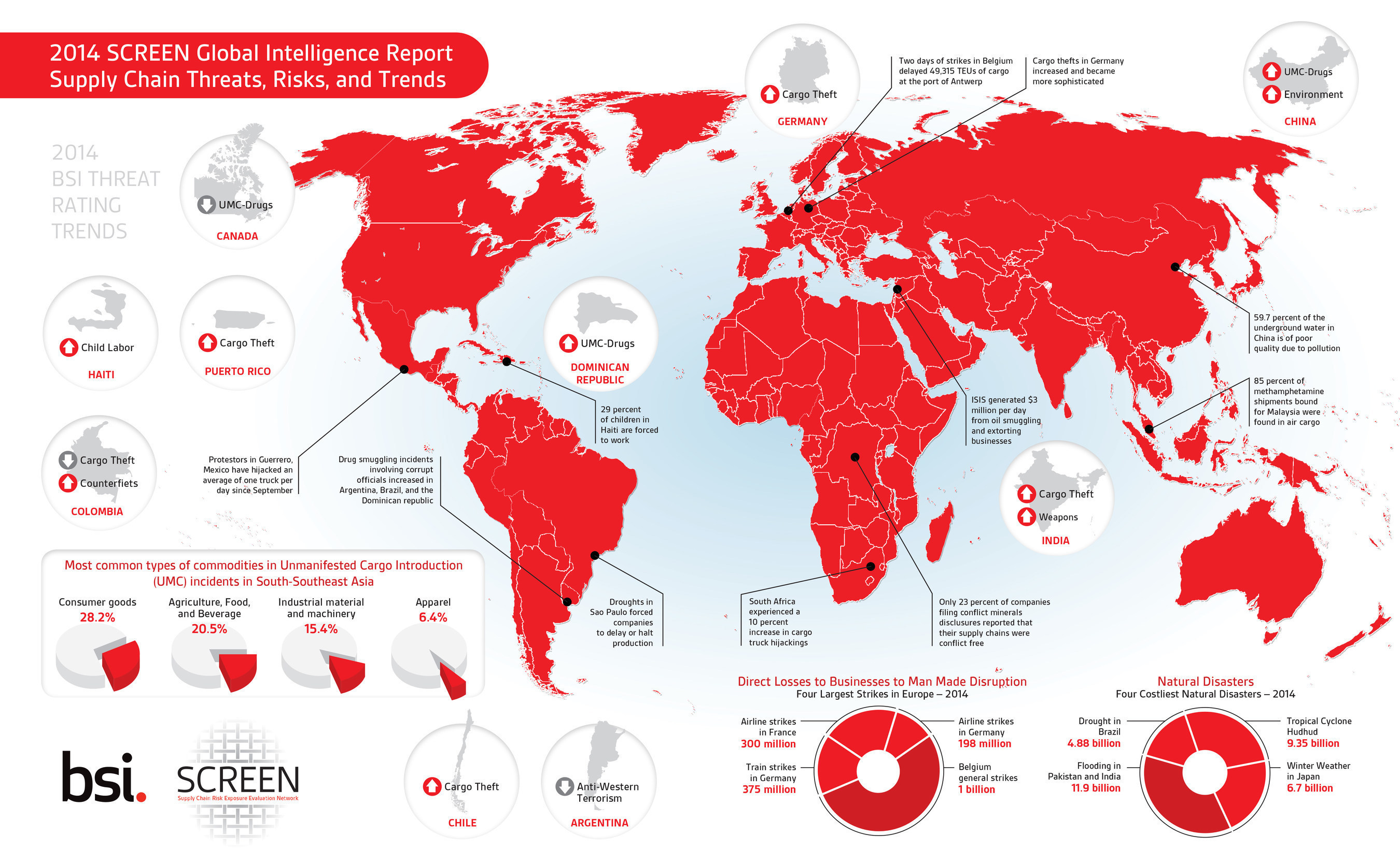 Infographic straight from BSI's 2014 Global Supply Chain Intelligence Report