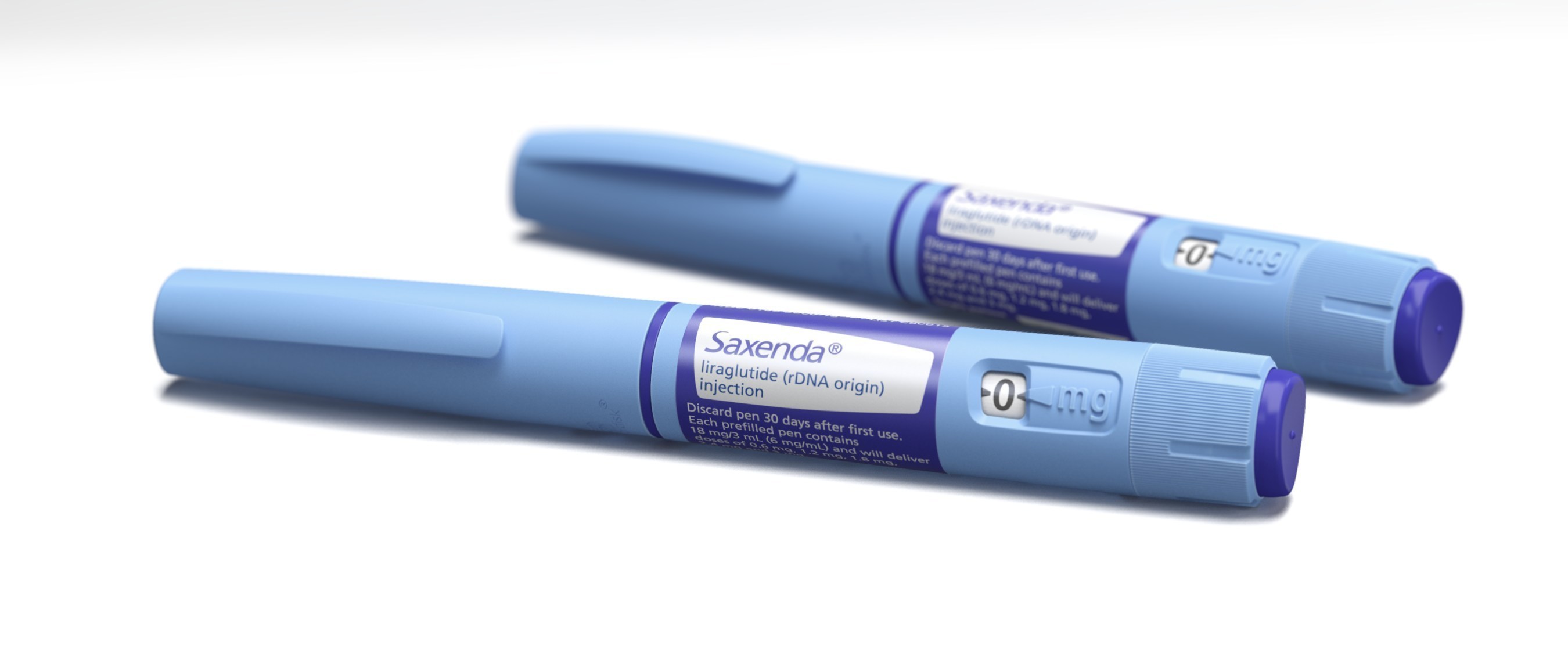 Saxenda(R)  (liraglutide [rDNA origin] injection) pens. Please see full Prescribing Information, including Boxed Warning, for Saxenda(R) at Saxenda.com.