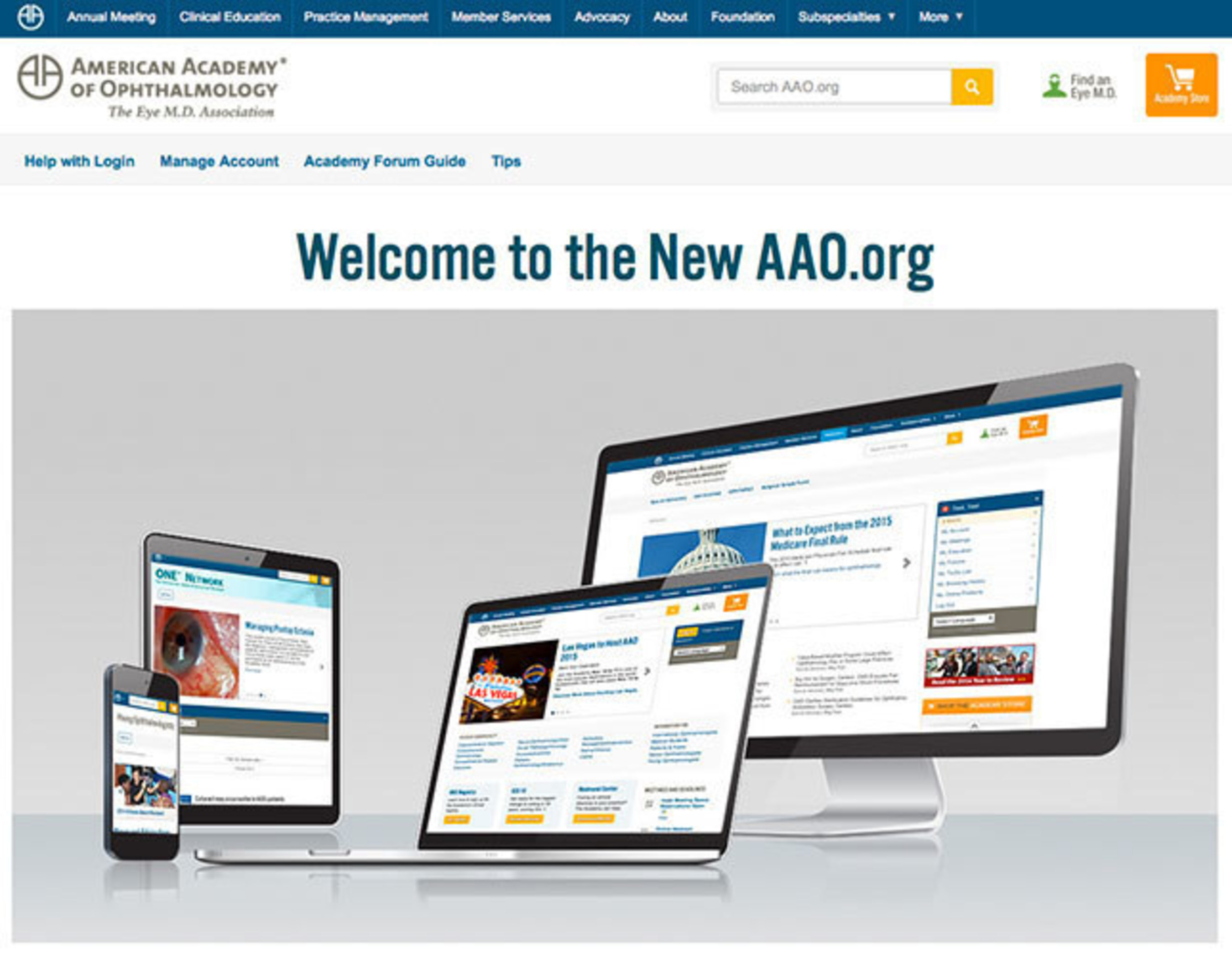 American Academy of Ophthalmology Unveils New, Mobile-Optimized Website