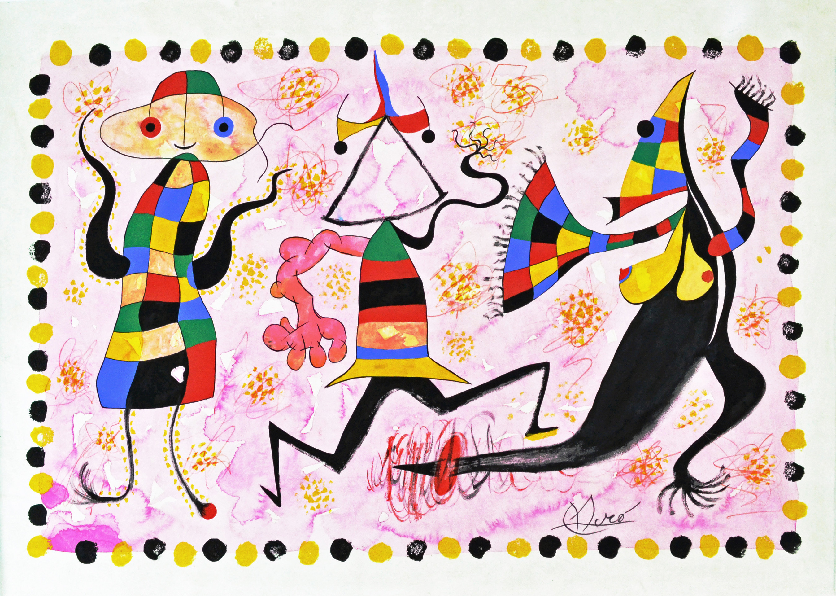 A rare Joan Miro watercolor and gouache painting will be auctioned on Thurs., April 30, 2015 at J. Levine Auction & Appraisal in Scottsdale, Arizona. Other items hitting the auction block include an original Ocean's 11 movie poster signed by the Rat Pack, the first edition of Playboy magazine featuring Marilyn Monroe, an original Picasso pencil drawing, an Andy Warhol offset lithograph, and Zane Grey courtship letters to his future wife. www.jlevines.com