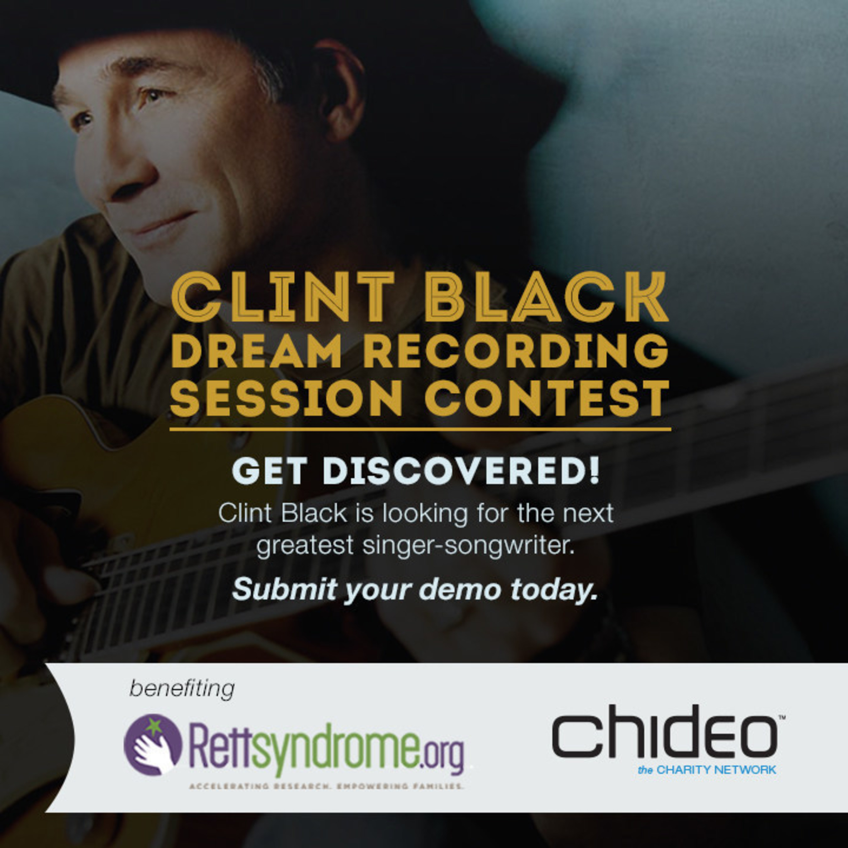 Country music legend Clint Black launches contest to find America's next great singer-songwriter. Visit Chideo.com to enter.
