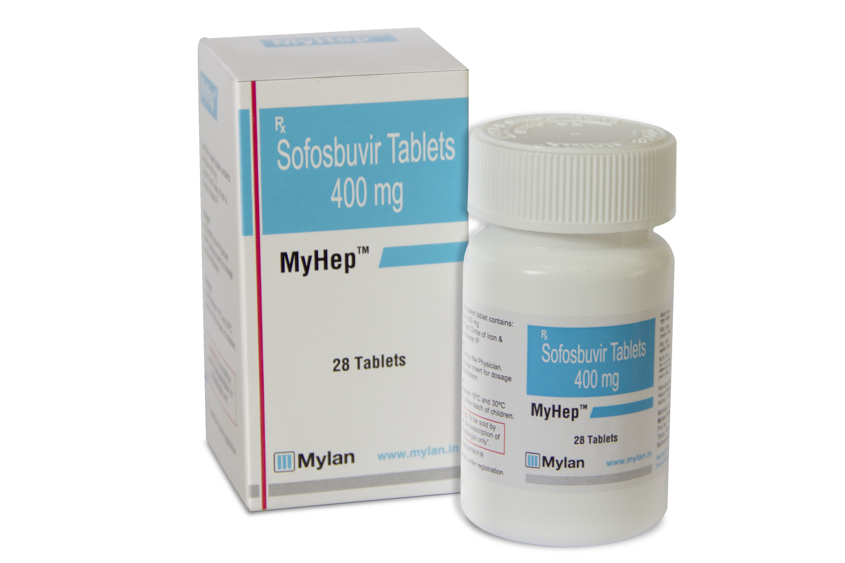 Mylan launches generic Sofosbuvir 400 mg tablets under the brand name MyHep in India.