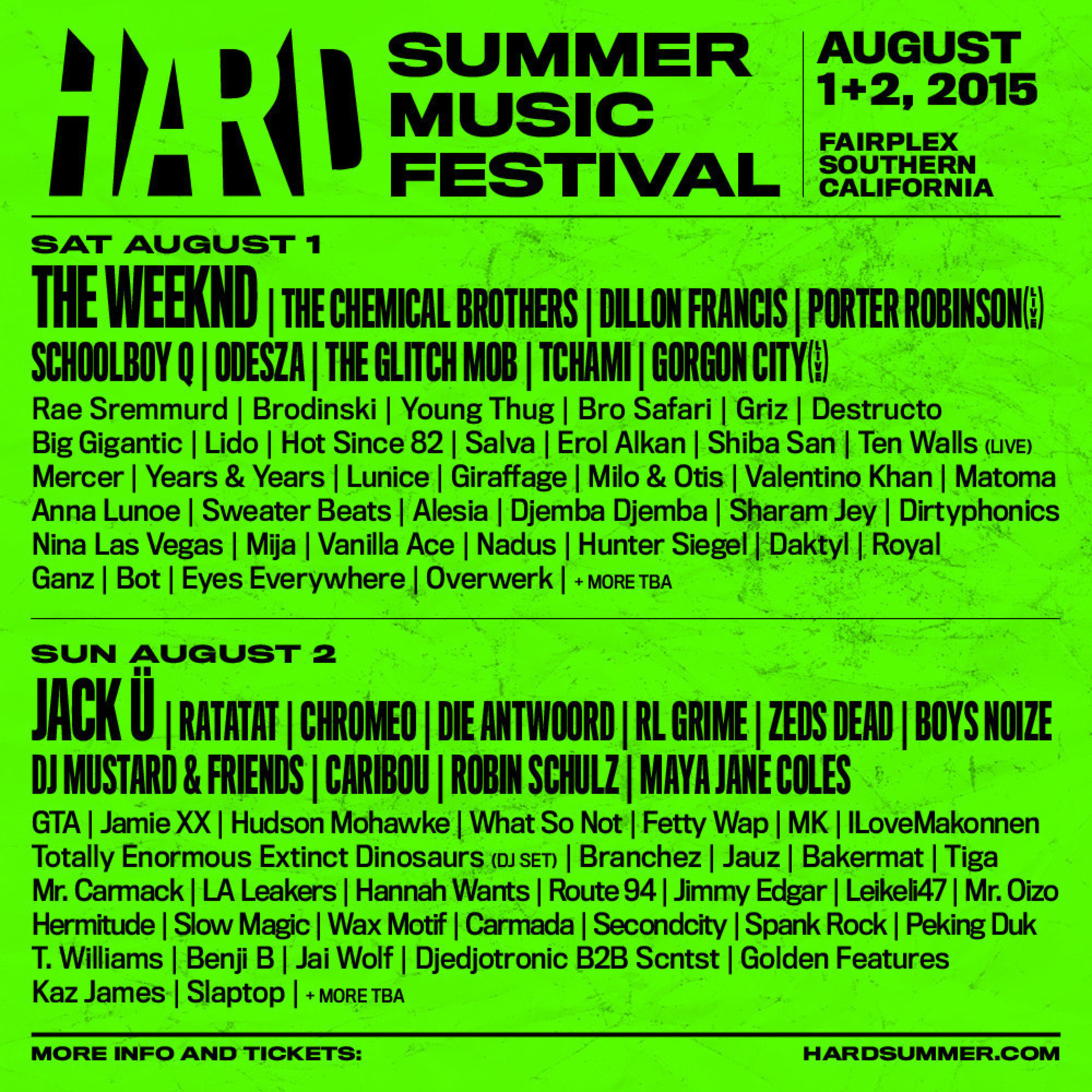 8th ANNUAL HARD SUMMER MUSIC FESTIVAL REVEALS LINE-UP