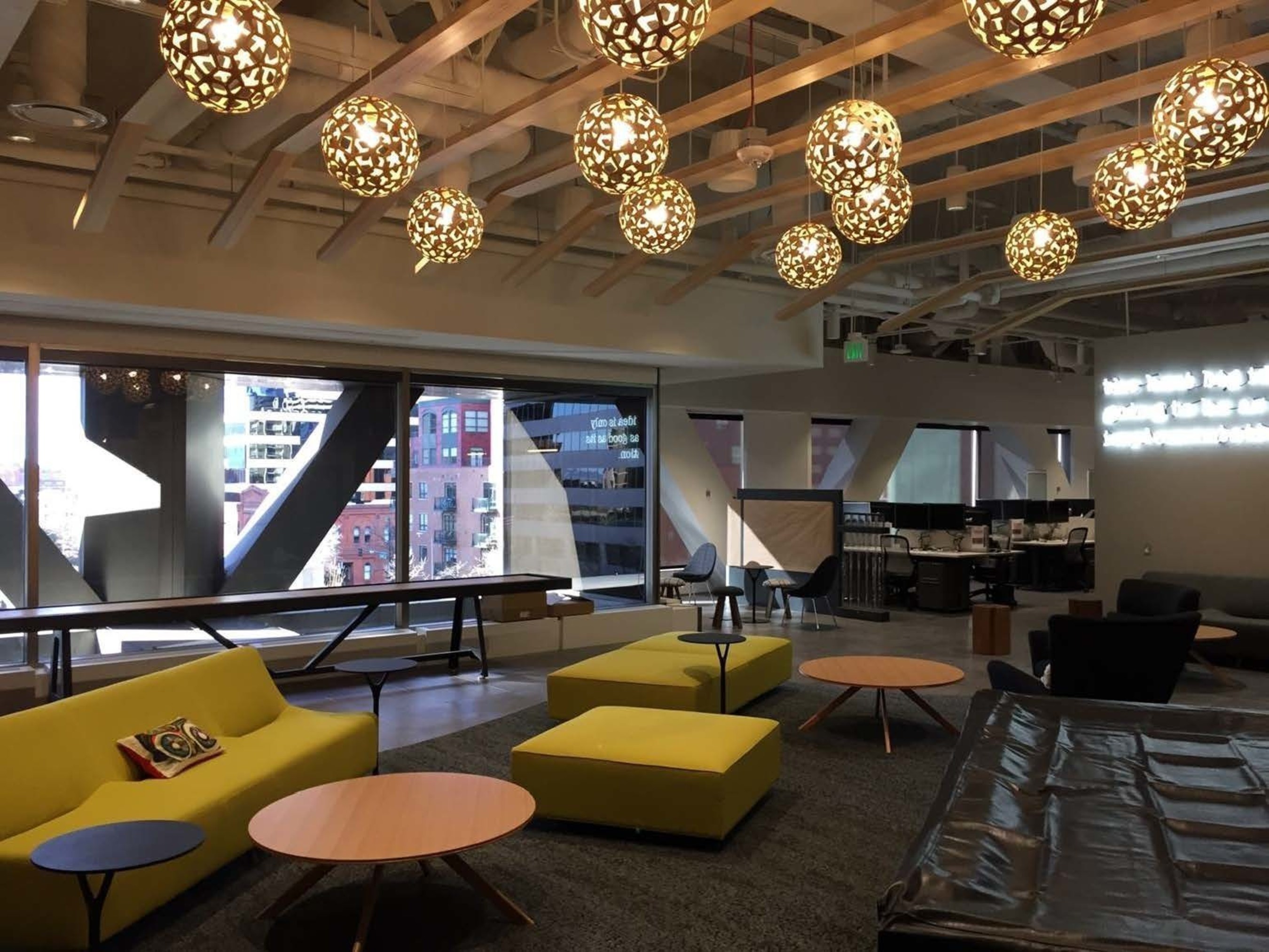 An employee lounge at KPMG's new Ignition center in Denver.