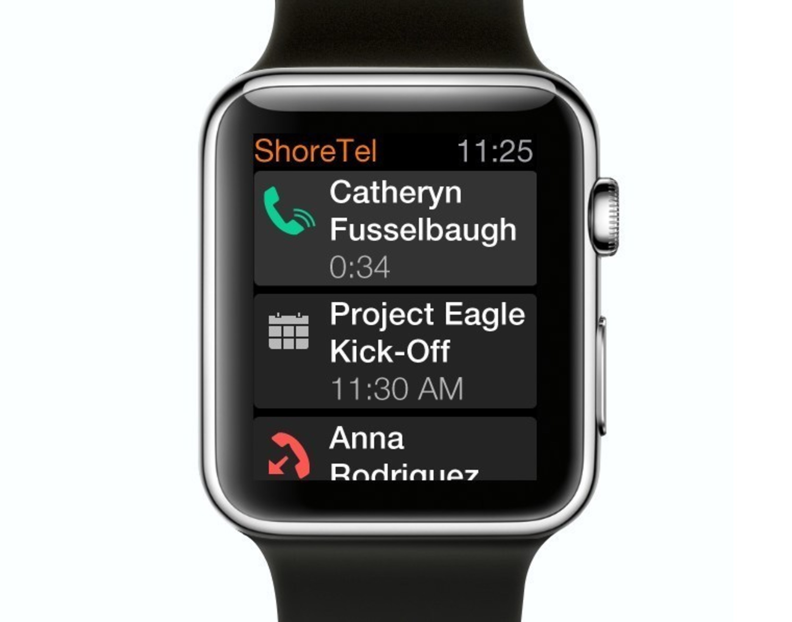 ShoreTel Mobility is one of the first unified communications applications available for the Apple Watch, bringing productivity-boosting features to the wrist.