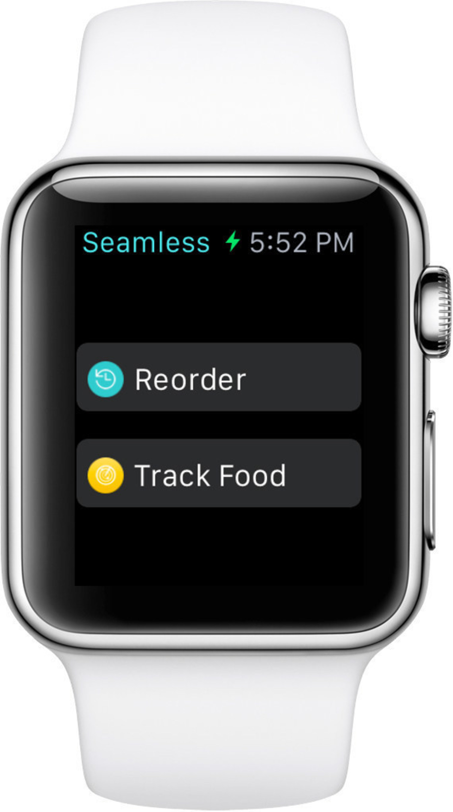 The Seamless Apple Watch app allows diners to reorder food and track orders.