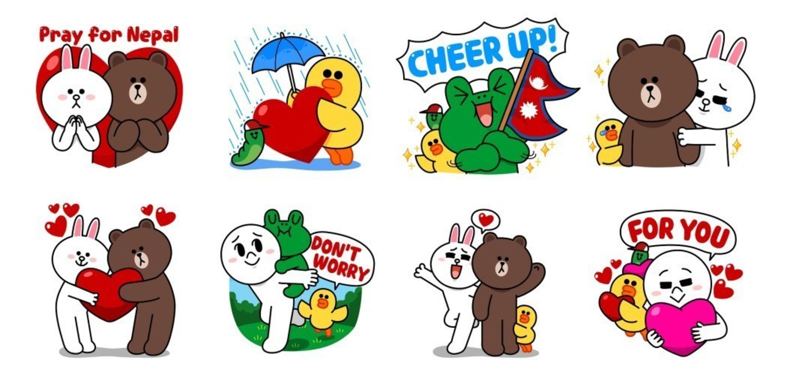 LINE Releases Charity Stickers "Pray for Nepal" Worldwide to Aid Victims of Nepal Earthquake