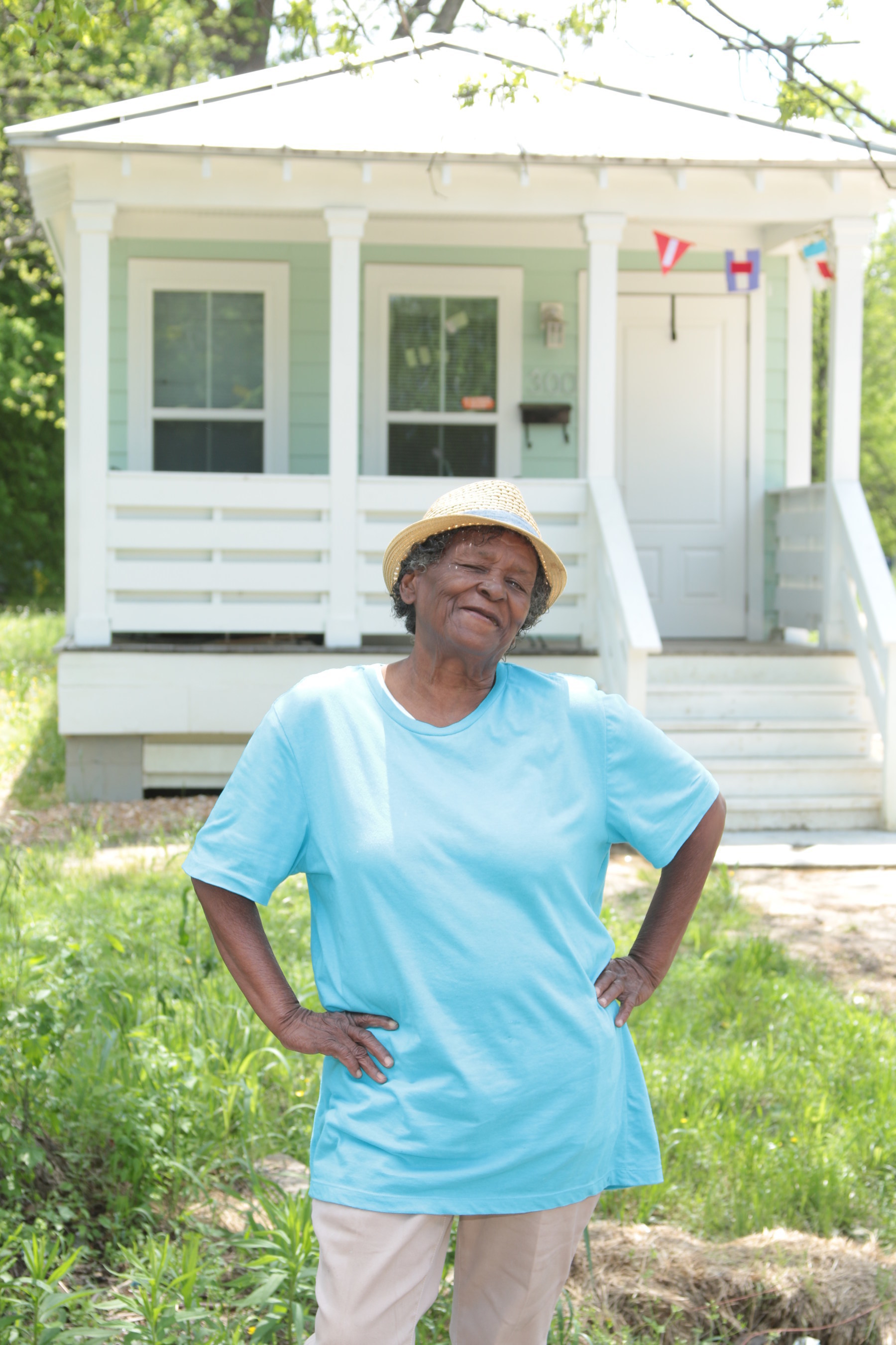 Dorothy Russell, 61, knows you can go home again. She was awarded a Homebuyer Equity Leverage Partnership grant from Planters Bank & Trust Company and FHLB Dallas which was put toward her down payment on her new home. Her new home is located on the same lot of her childhood home.