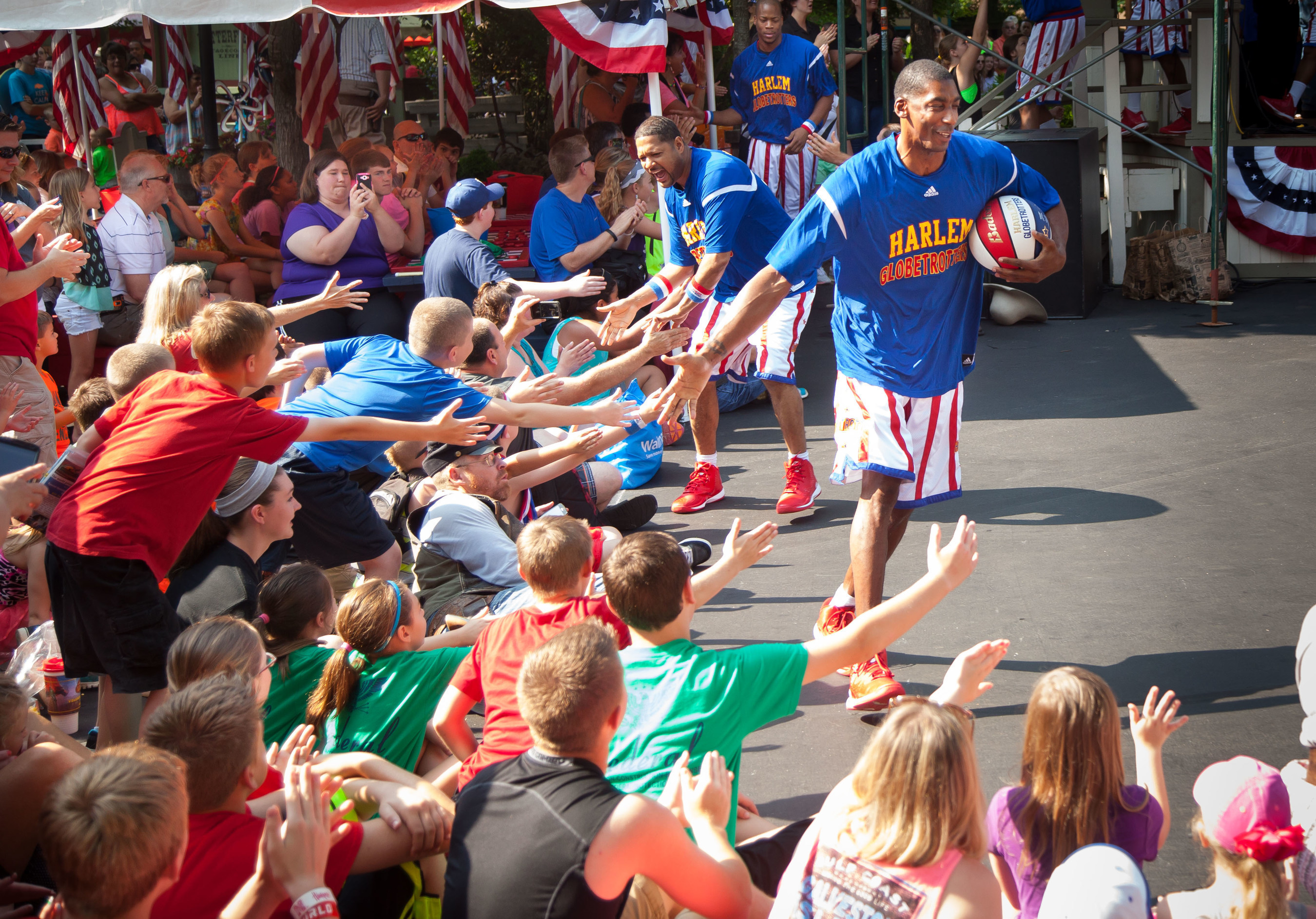 The Harlem Globetrotters tip off their first extended run ever with an opening ceremony June 6 at Silver Dollar City in Branson, Missouri.