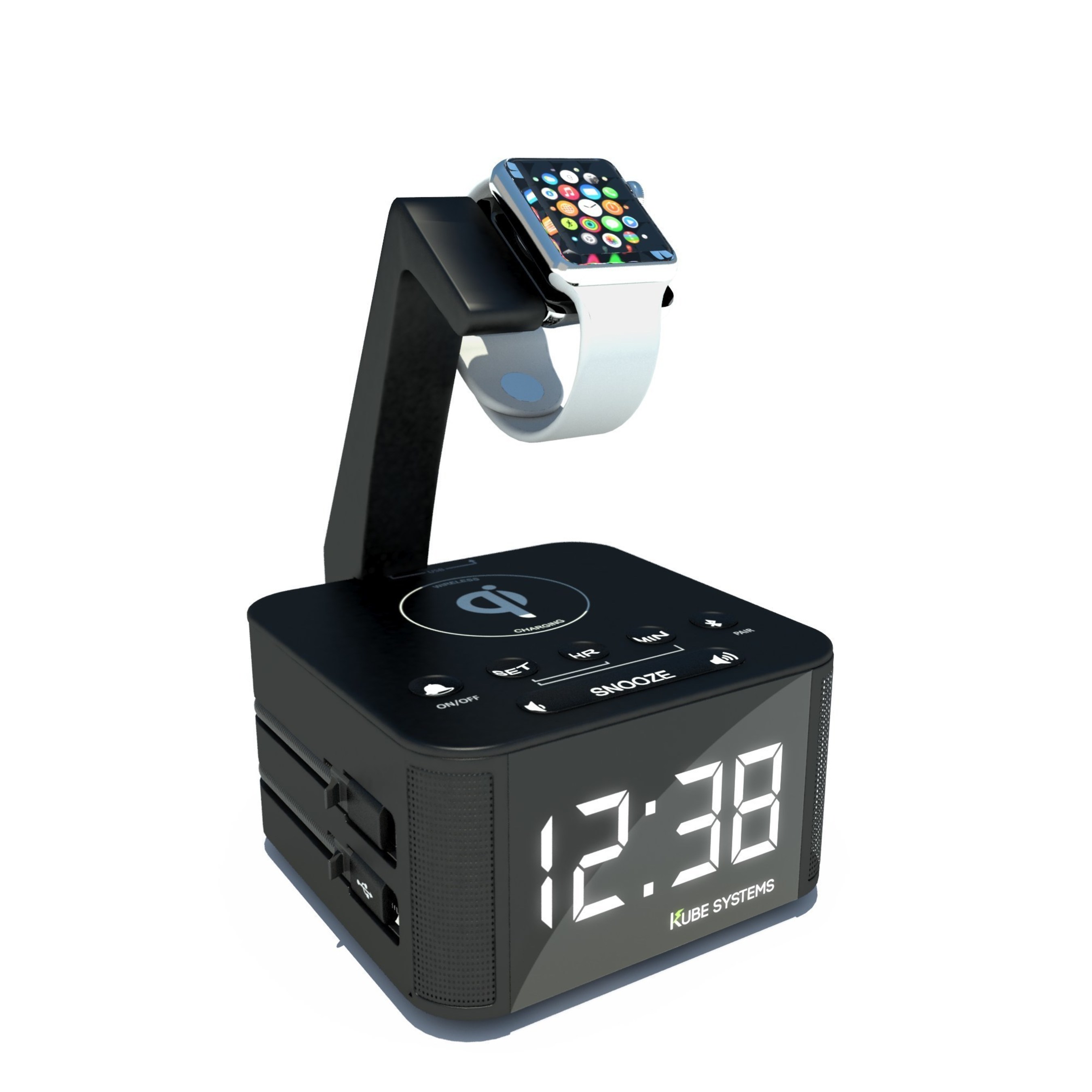 KS Clock(TM) with apple watch attachment