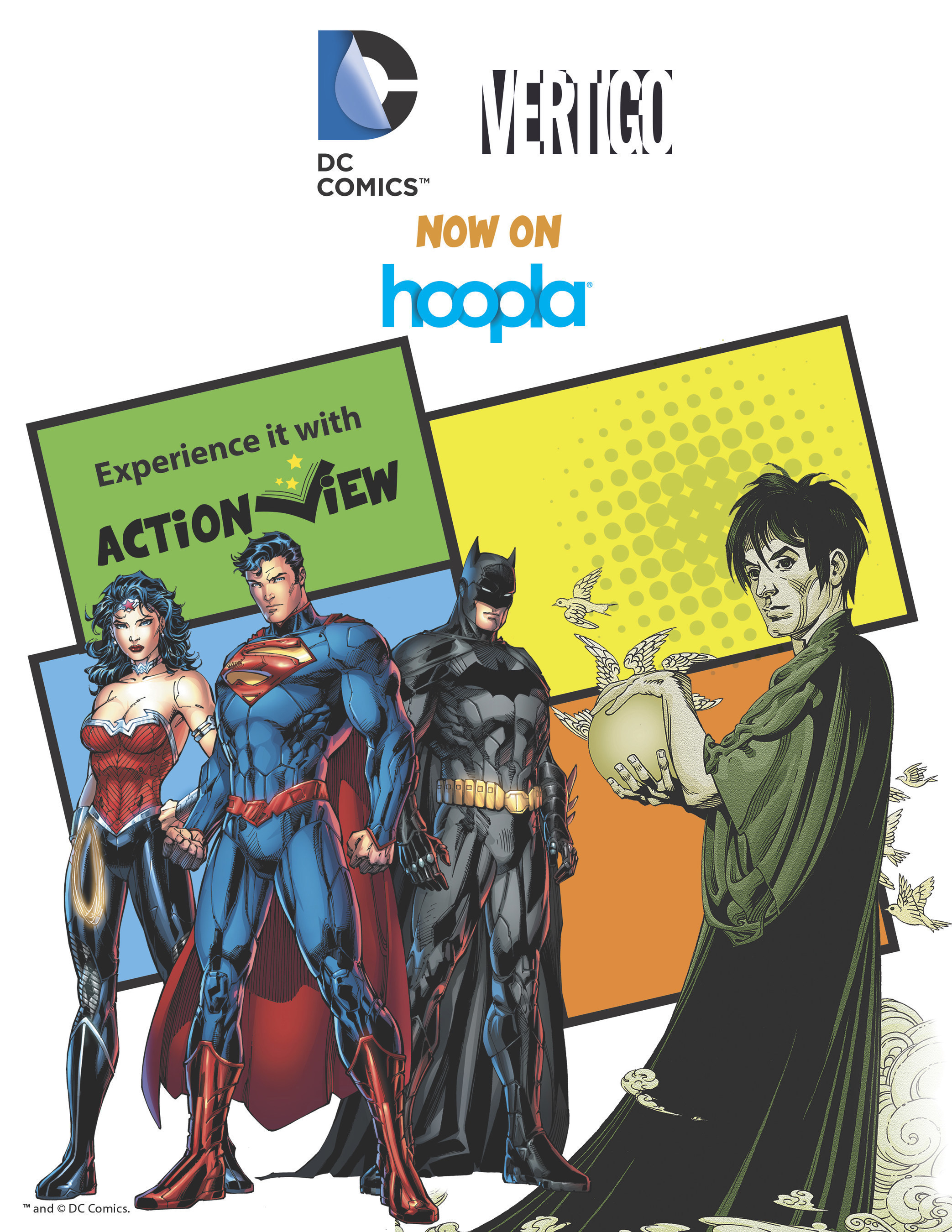 hoopla digital's service adds popular DC Entertainment comics such as Batman: The Dark Knight Returns, Watchmen, Superman: Earth One, Justice League Vol. 1: Origin, Daytripper and more.