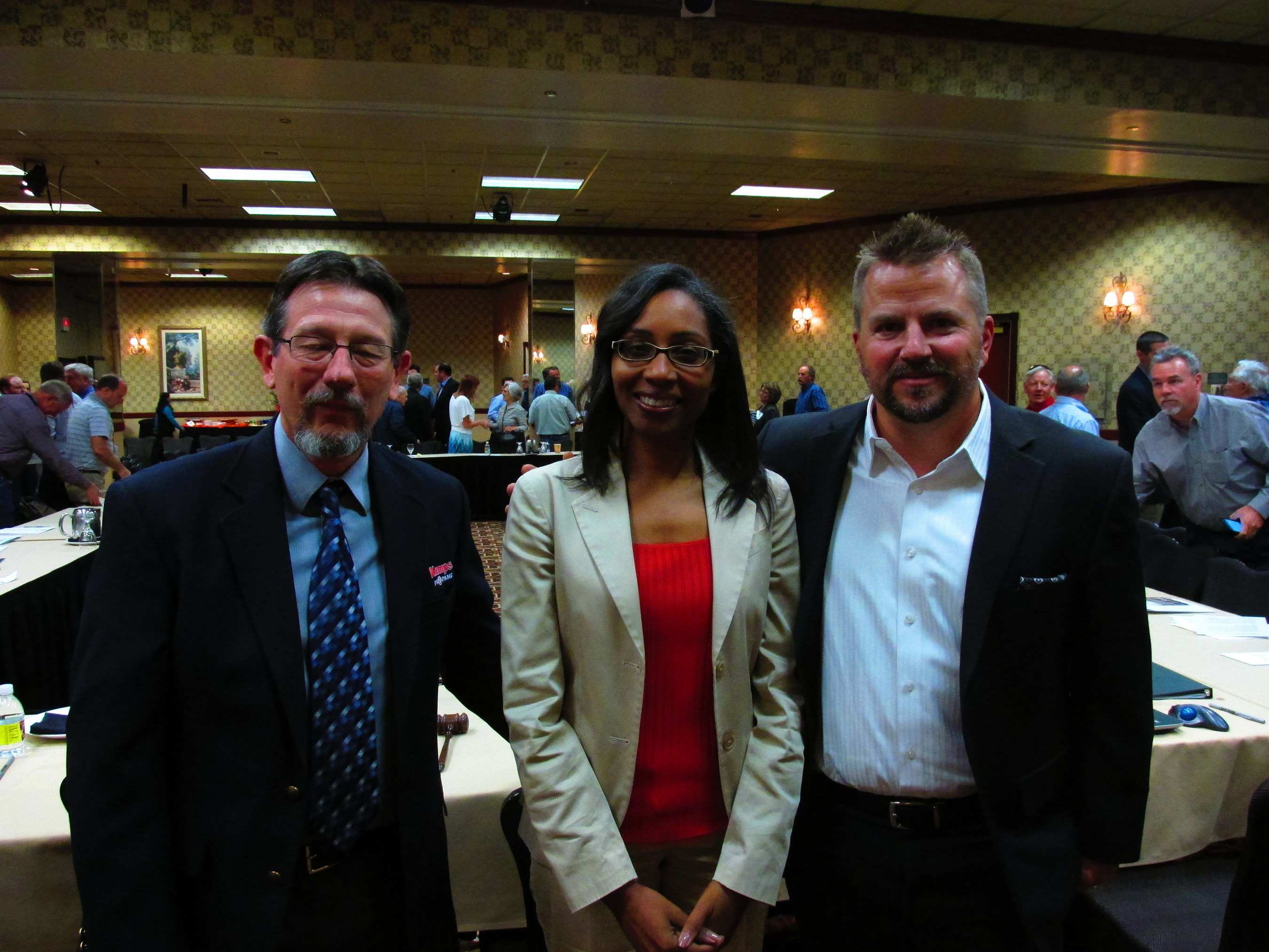 2015-2016 Western Propane Gas Association President Terry Ayres (right), WPGA Executive Director Joy Alafia and Outgoing WPGA Board President Bruce Thompson at the WPGA Board Meeting in Reno, NV.