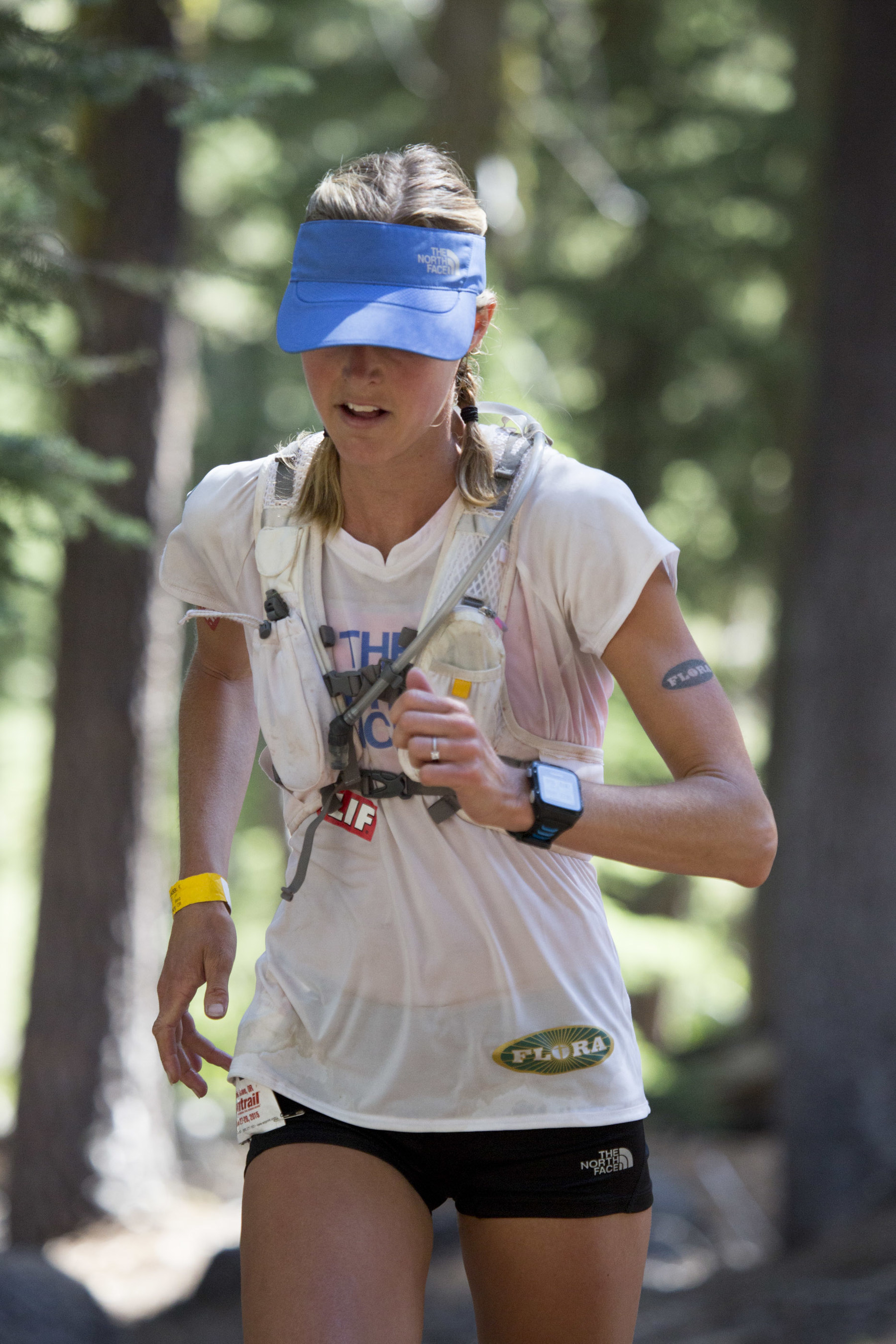Defending women's champion and The North Face runner Stephanie Howe took third place in the Western States 100 Mile Endurance Run. Photo Credit: Alex Aristei / GOLDIE Productions