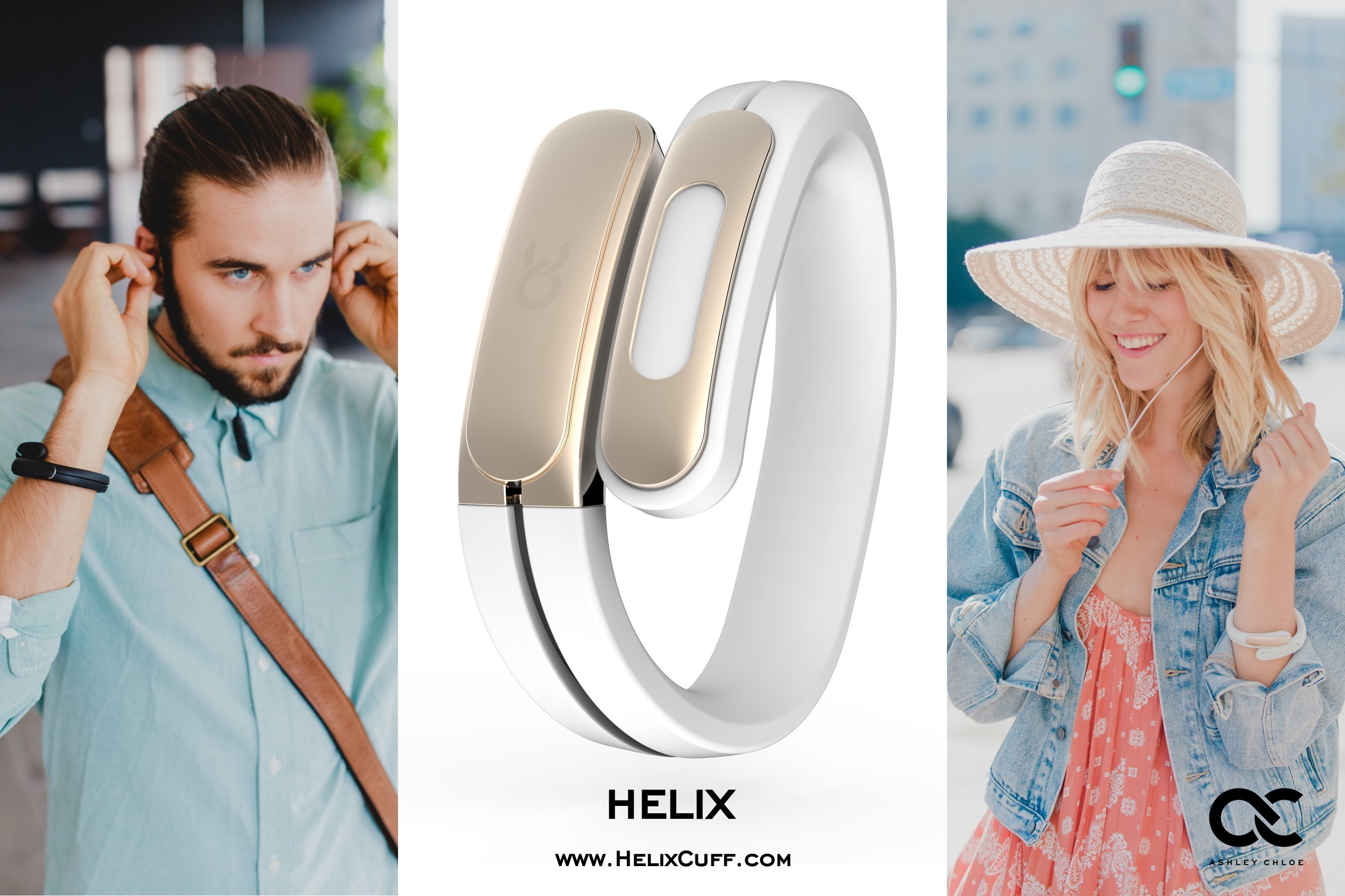 Ashley Chloe has launched a Kickstarter campaign for the Helix Cuff, a digital wearable accessory that unites fashion with function. Helix harnesses Bluetooth wireless technology to pair tiny in-ear headphones cleverly hidden in a stylish cuff with your favorite iOS and Android mobile, wearable and smart devices. Helix is offered in white, black and bright red with embellishments in 18K gold, champagne gold or silver aluminum. Helix offers stereo-sound quality, a built-in microphone, and track/call...