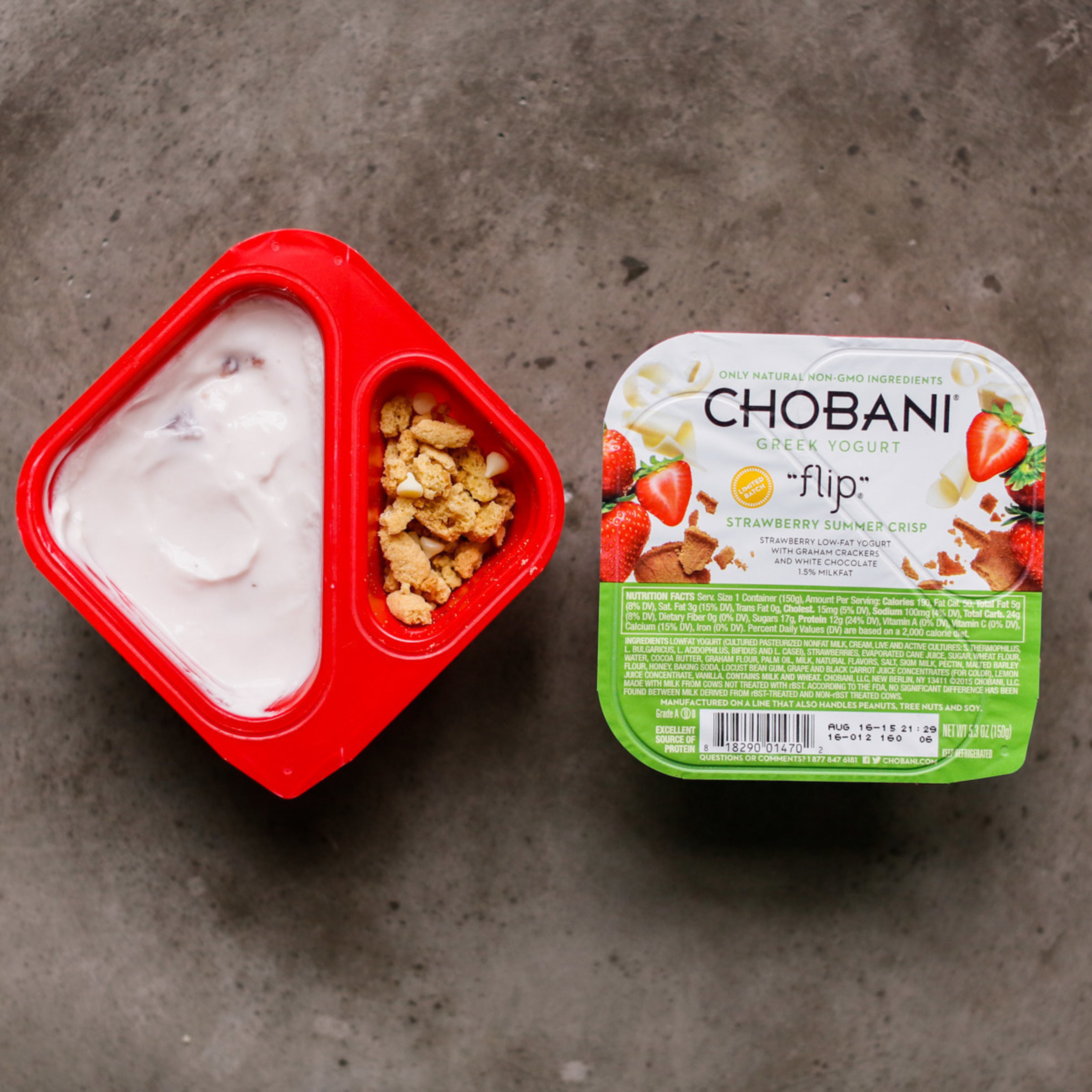 Chobani Limited Batch Strawberry Summer Crisp is the perfect taste of the season with creamy Greek Yogurt and real, delicious, natural ingredients to mix in!