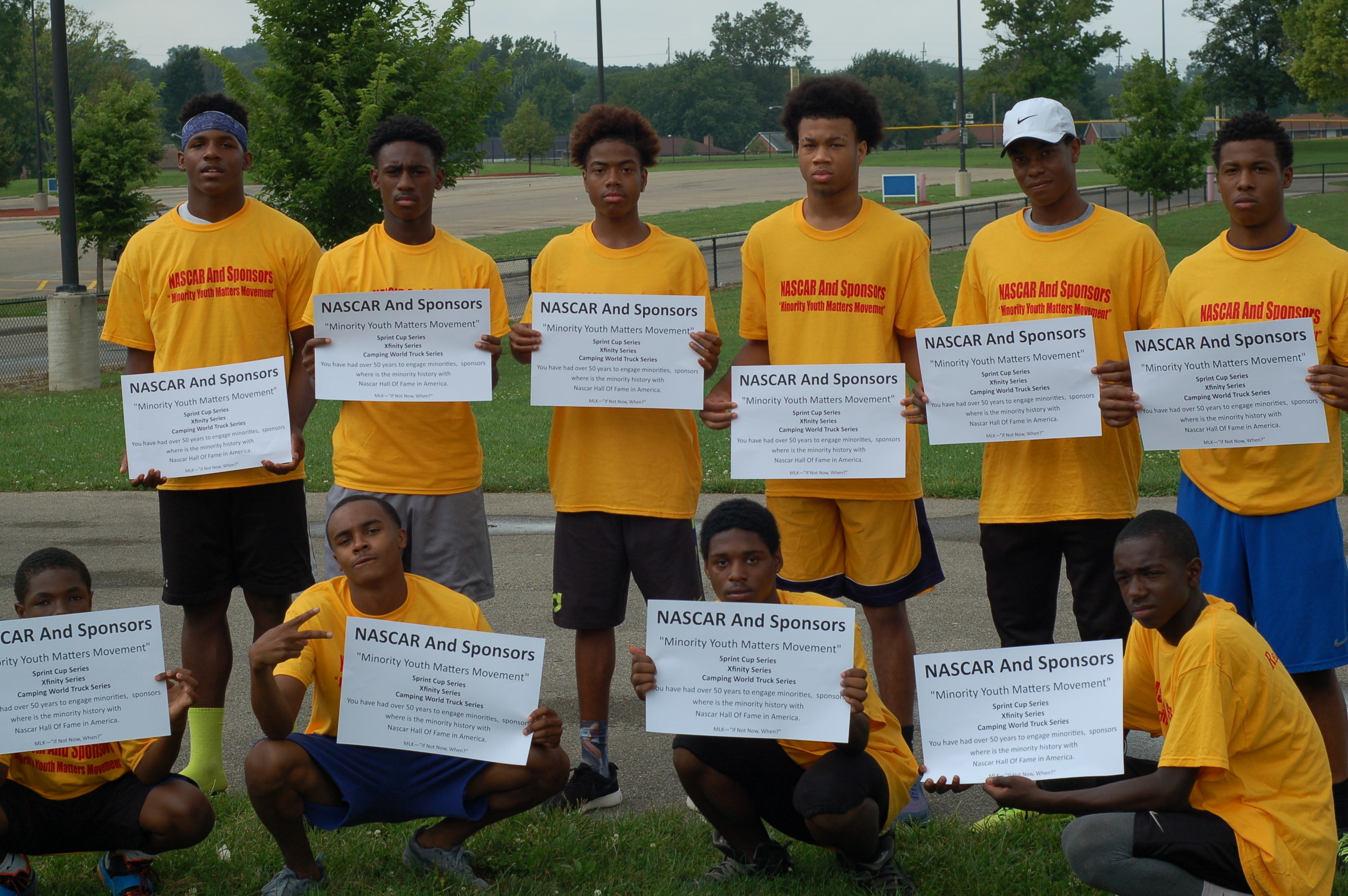 Minority Youth protest NASCAR