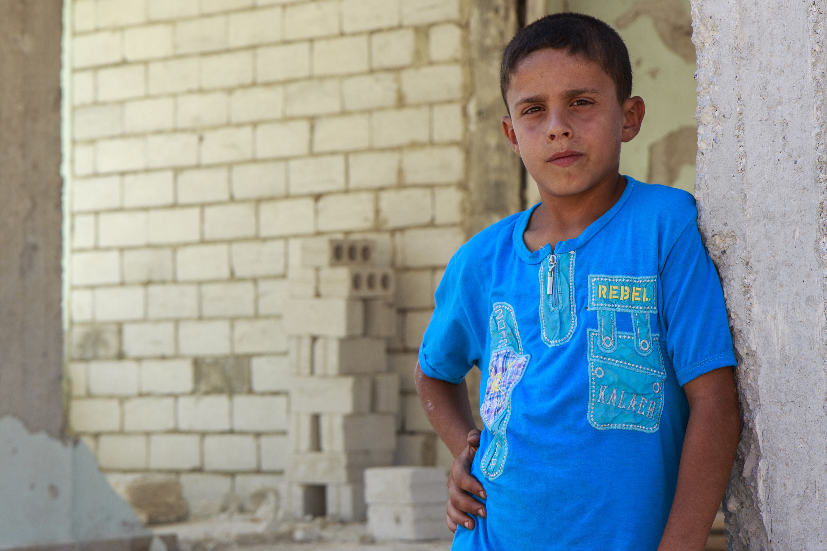 Kareem*'s school, in the suburbs of northern Syria, was attacked by missiles in March 2015, while he and his fellow classmates were at school. Photo by Ahmad Baroudi/Save the Children (* after a name indicates that the name has been changed to protect identity).